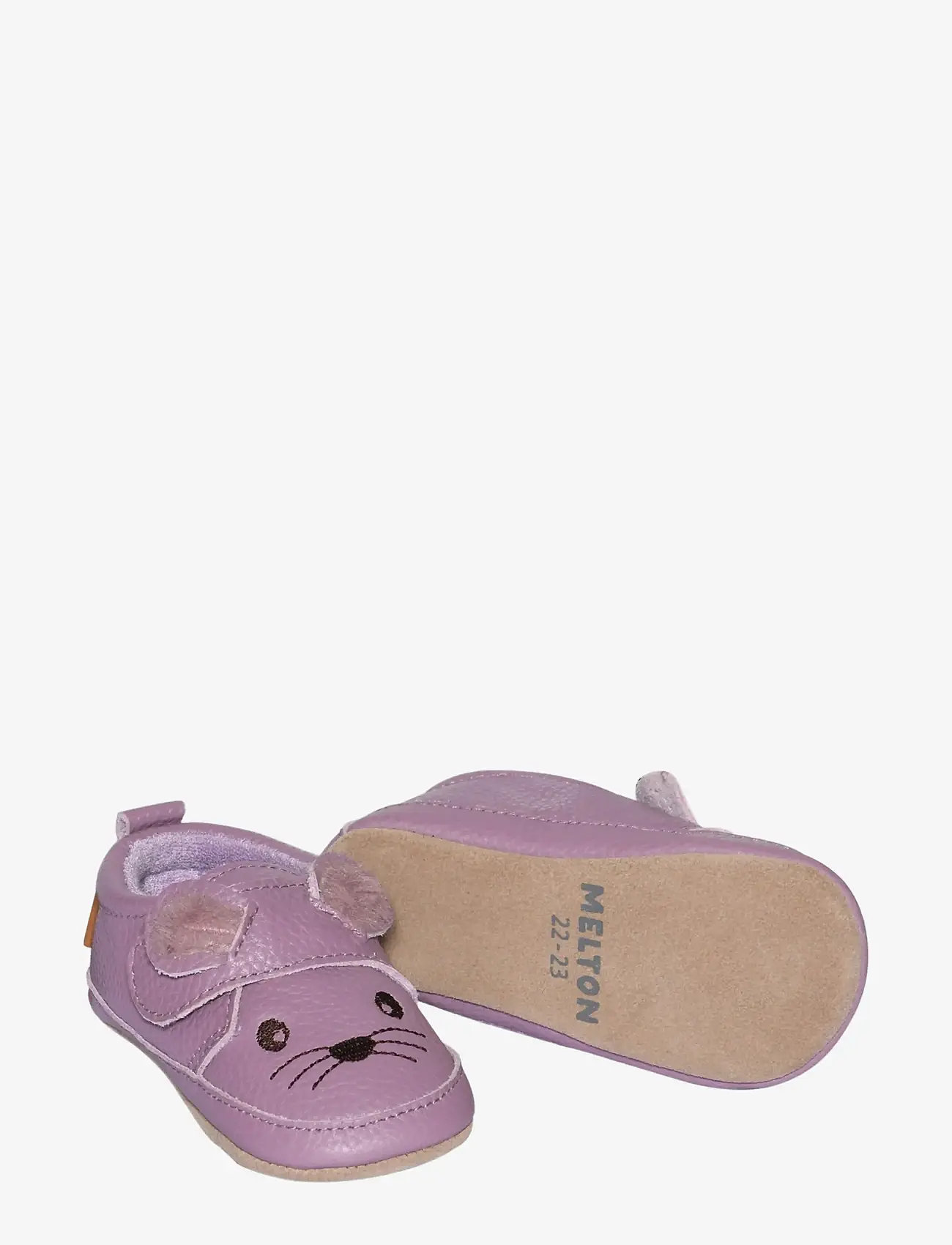 Melton - Mouse leather slippers - sussid - heather mauve - 1