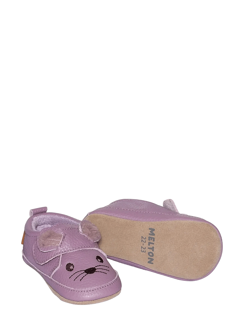 Melton - Mouse leather slippers - sussid - heather mauve - 1