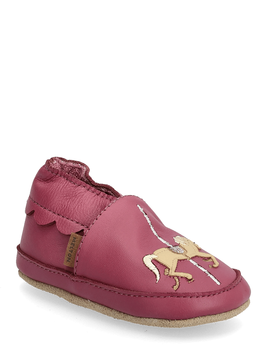Melton - Carousel leather slippers - red violet - 0