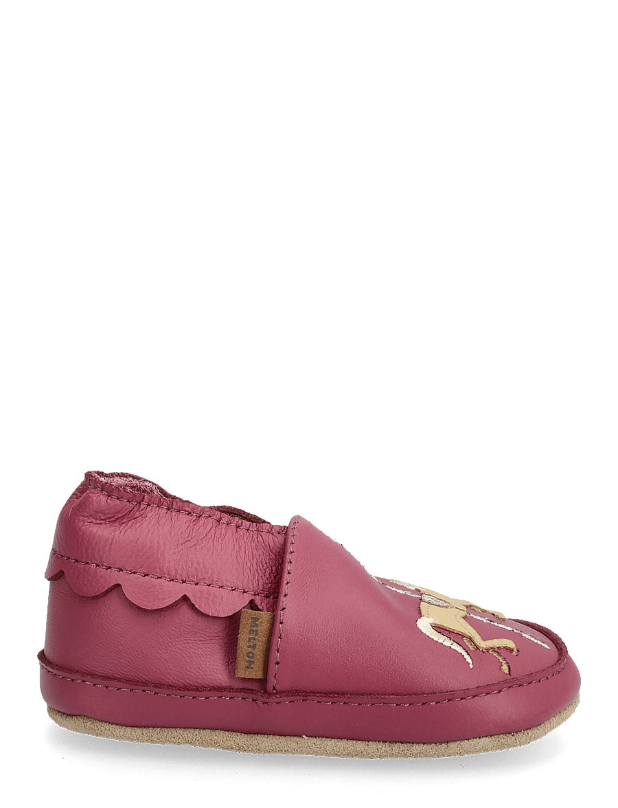 Melton - Carousel leather slippers - red violet - 1