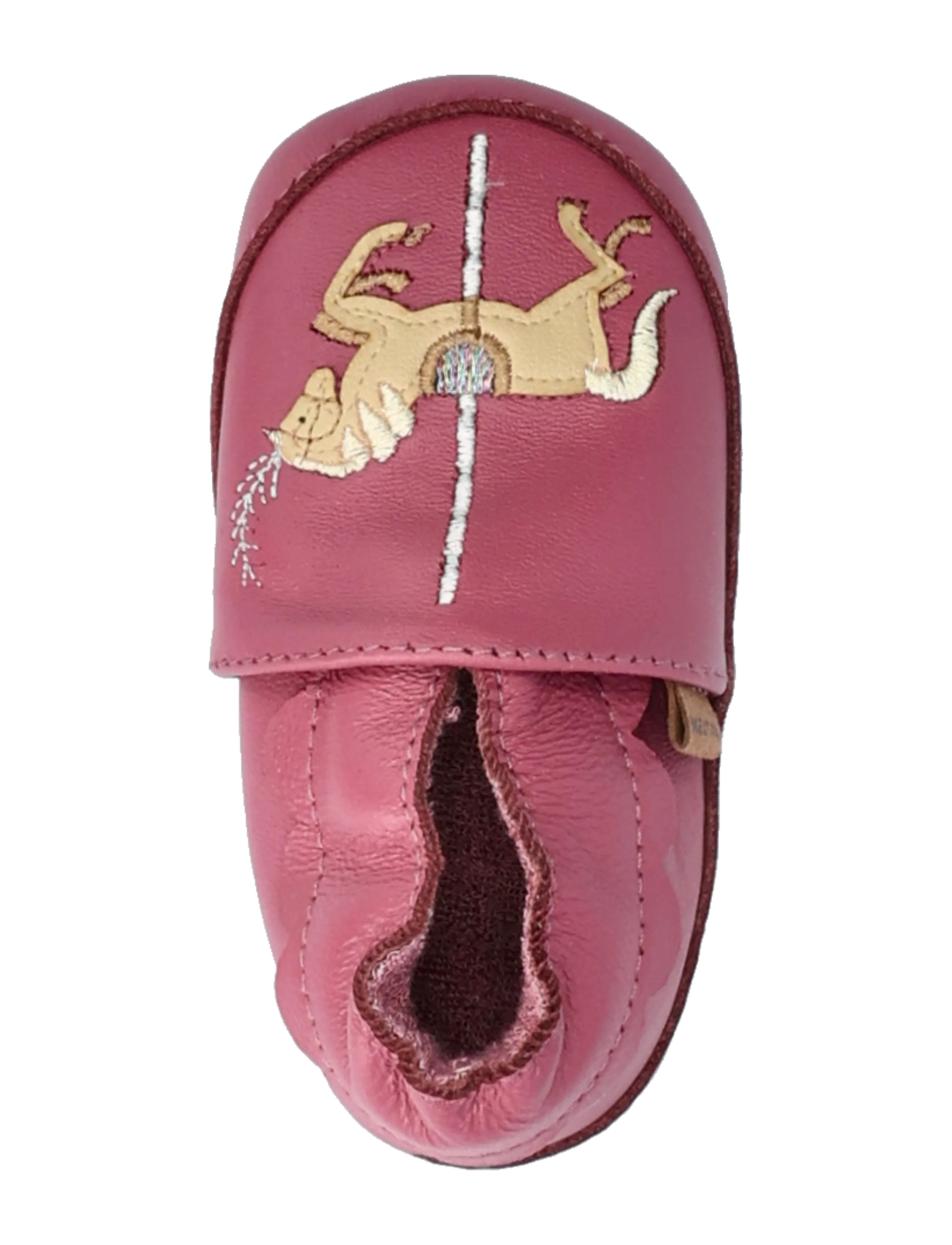 Melton - Carousel leather slippers - red violet - 3