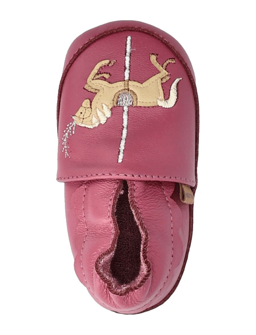 Melton - Carousel leather slippers - red violet - 3