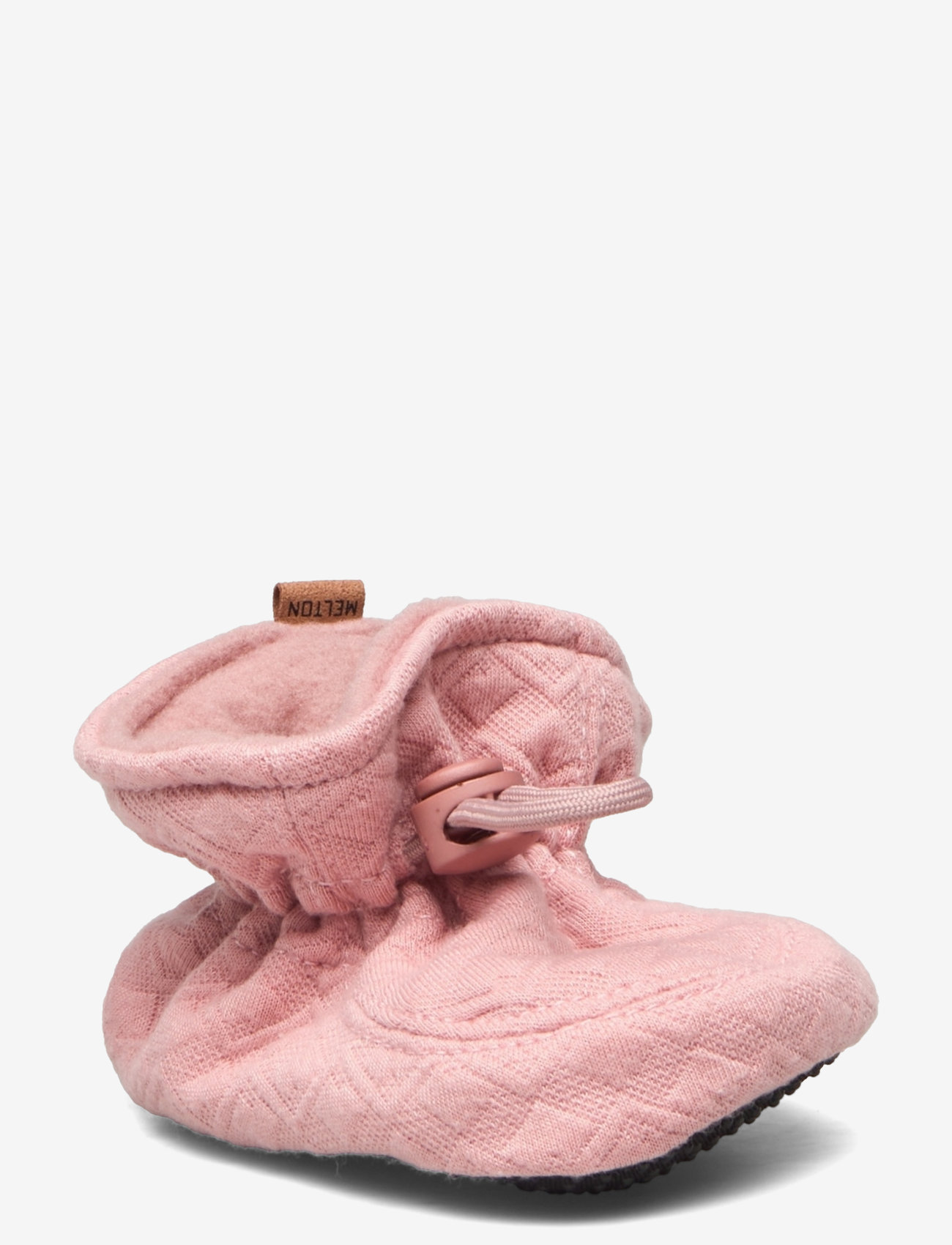 Melton - Quilted textile slippers - baby booties - alt rosa - 0