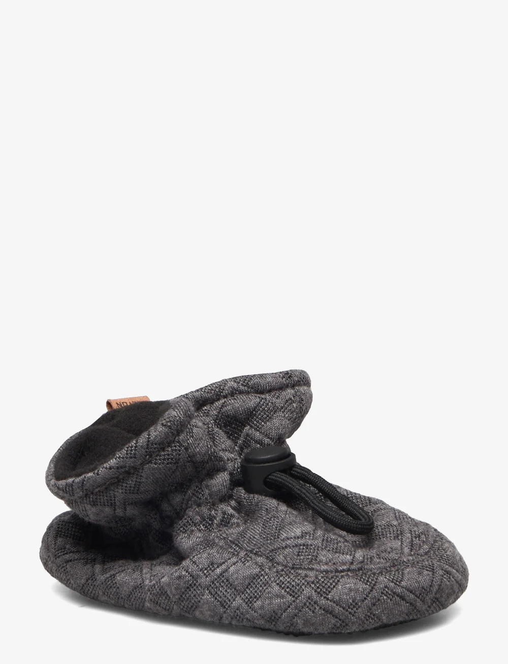 Melton - Quilted textile slippers - baby tossor - dark grey mel. - 0