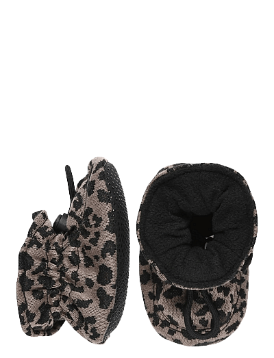 Leopard Textile Slippers - Hjemmesko