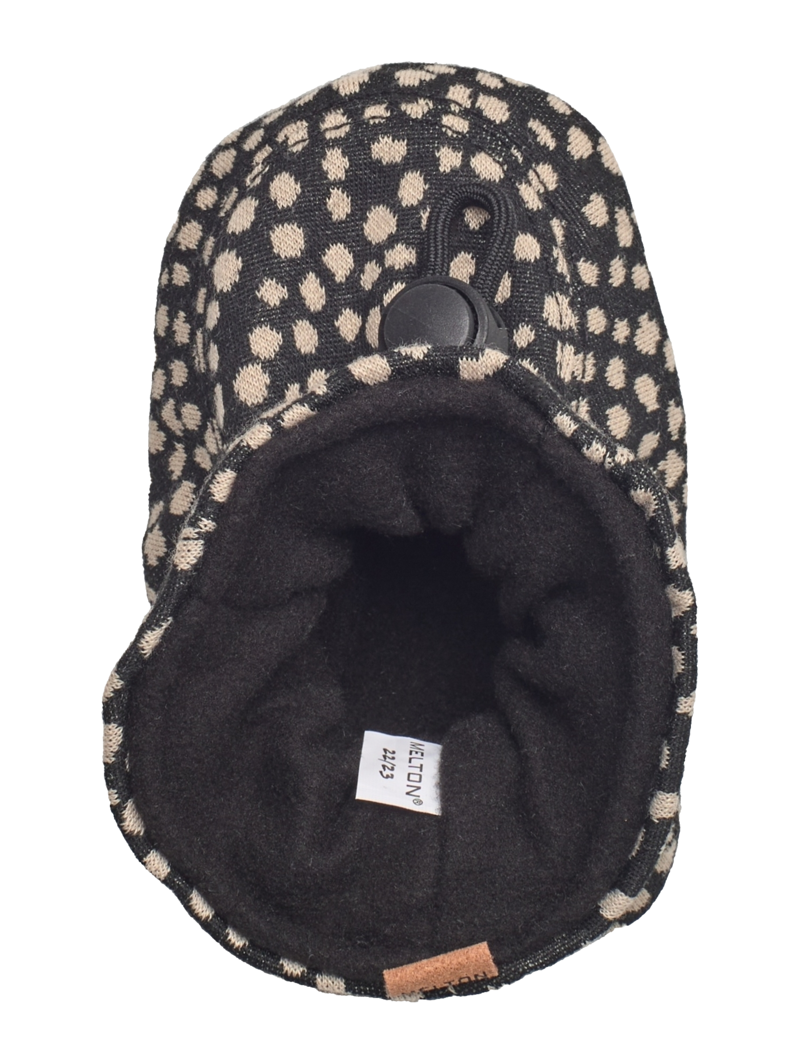 Melton - Spots textile slippers - black - 3