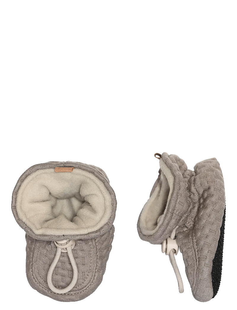 Melton - Structure textile slippers - baby-schuhe - beige melange - 0