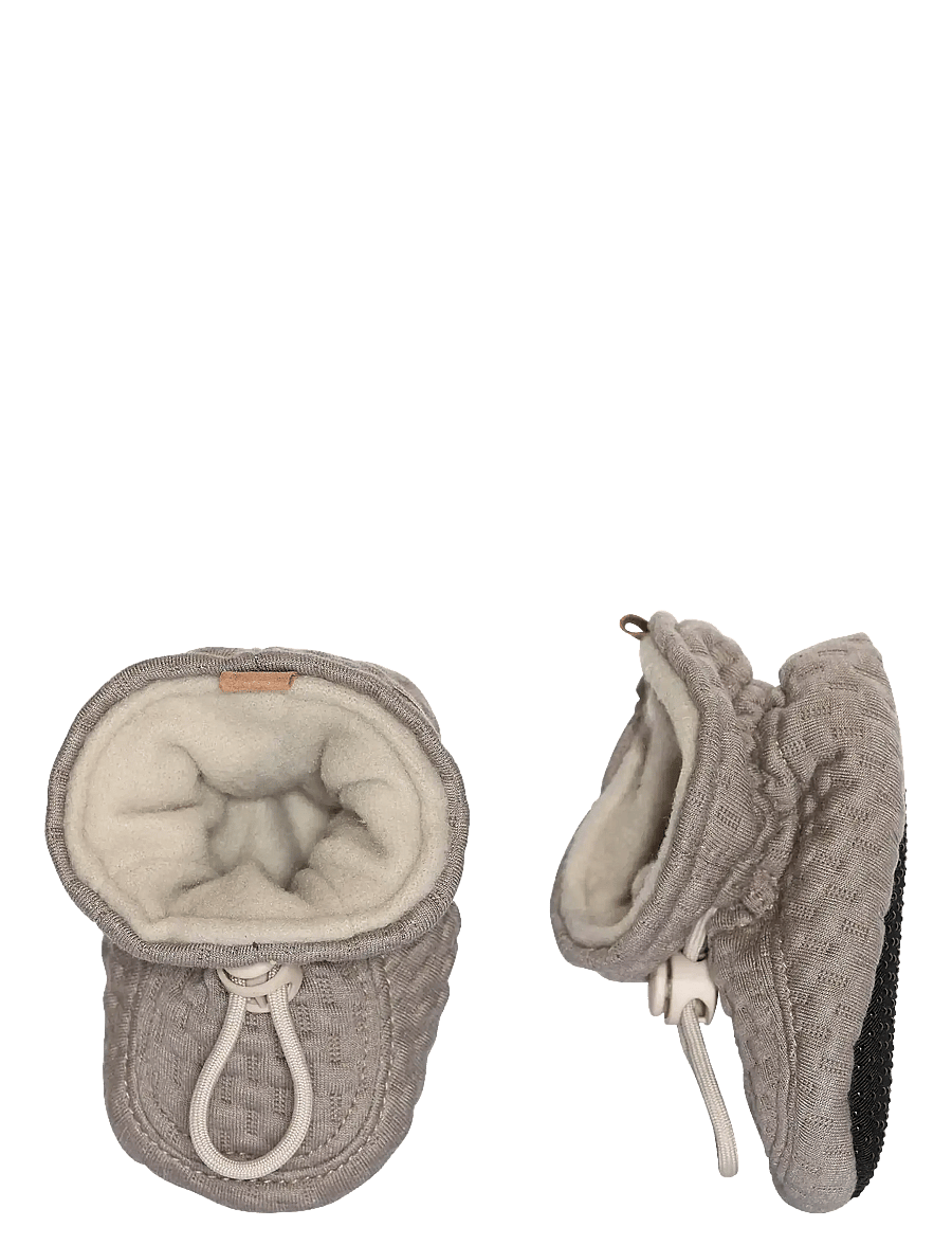 Melton - Structure textile slippers - baby-schuhe - beige melange - 0