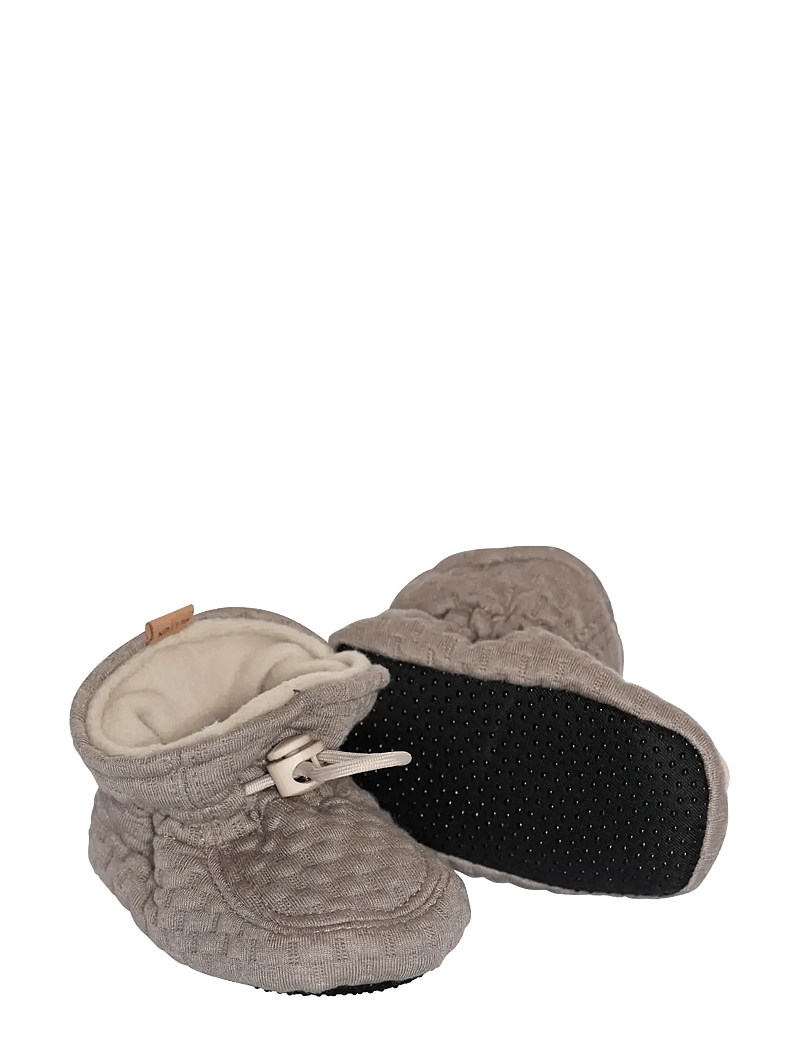 Melton - Structure textile slippers - baby-schuhe - beige melange - 1
