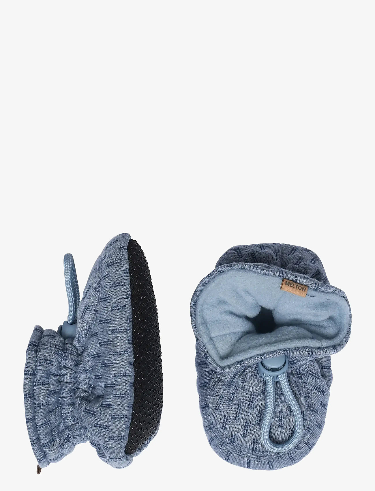Melton - Structure textile slippers - lowest prices - blue denim - 0