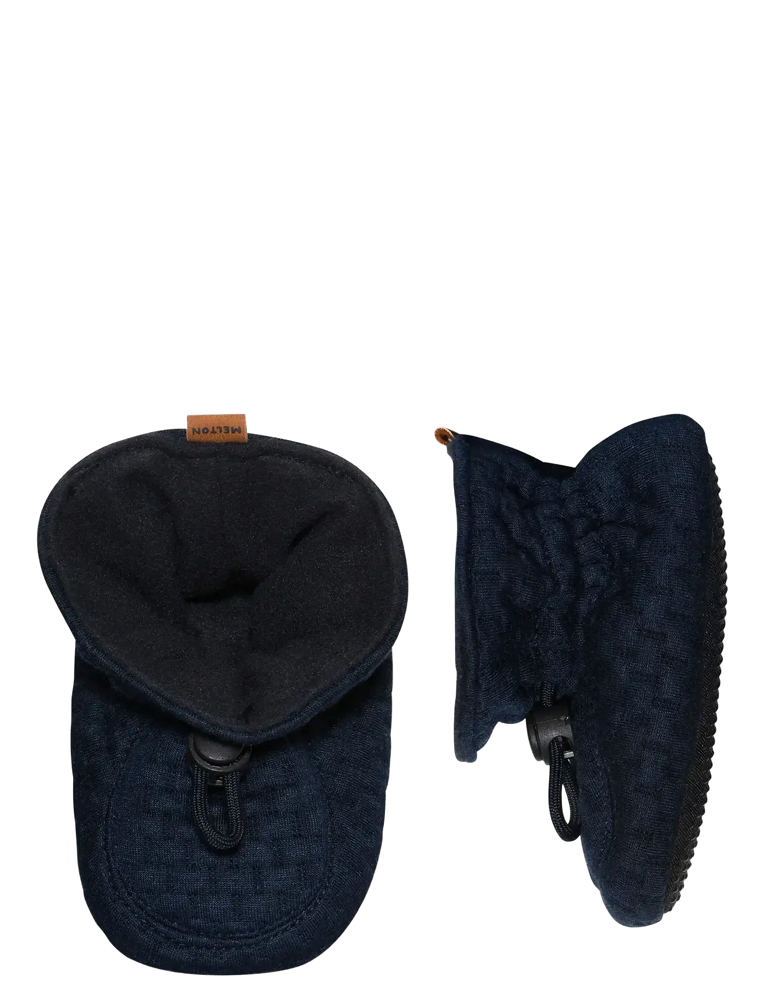 Melton Structure Textile Slippers, 22/23, Schuhe, Schwarz - Baby Booties, Kinder