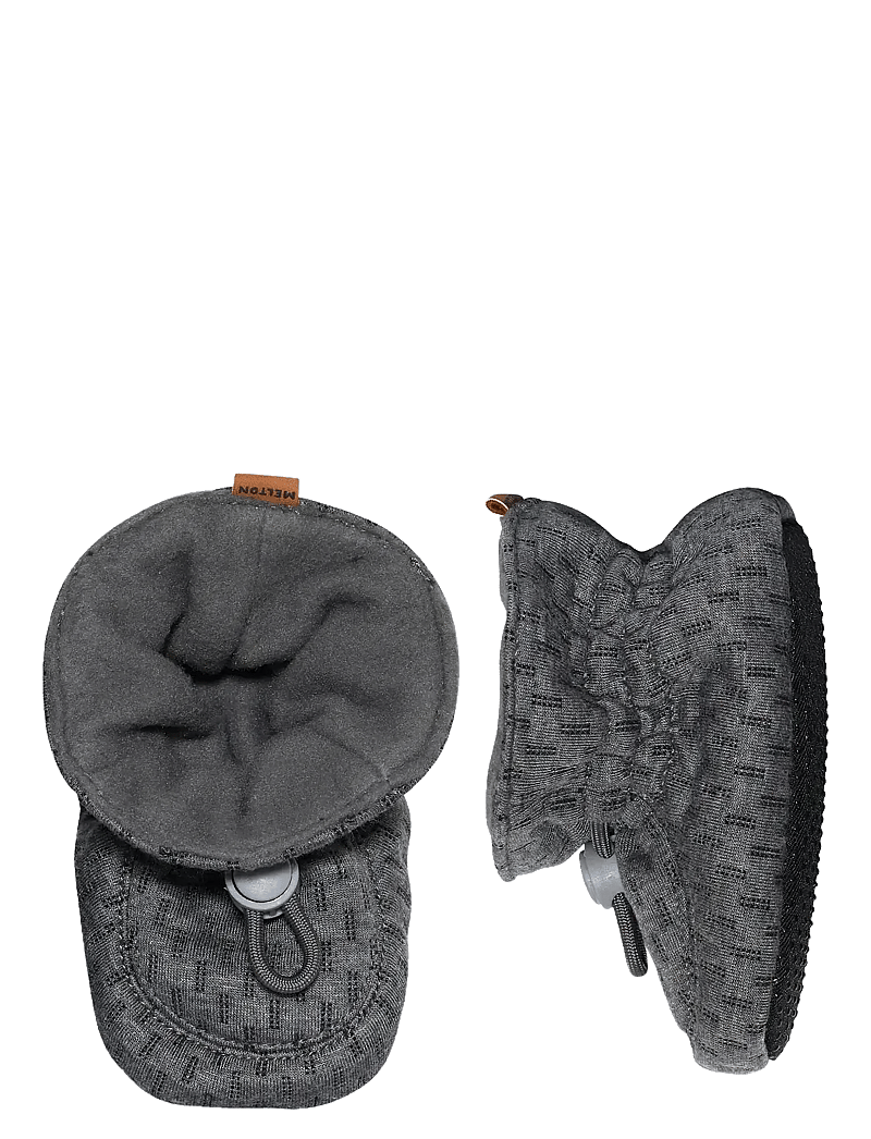 Melton - Structure textile slippers - baby-schuhe - medium grey melange - 0