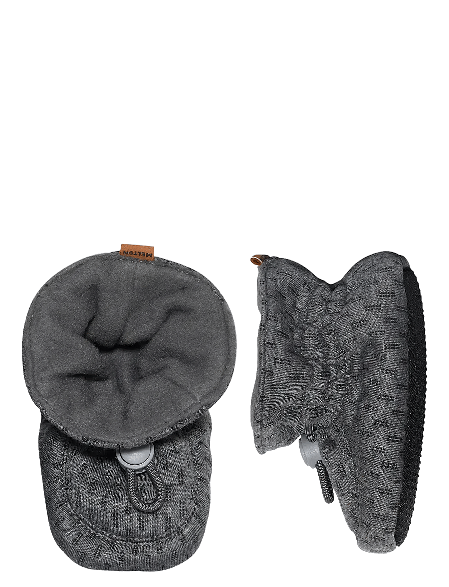 Melton - Structure textile slippers - baby-schuhe - medium grey melange - 0