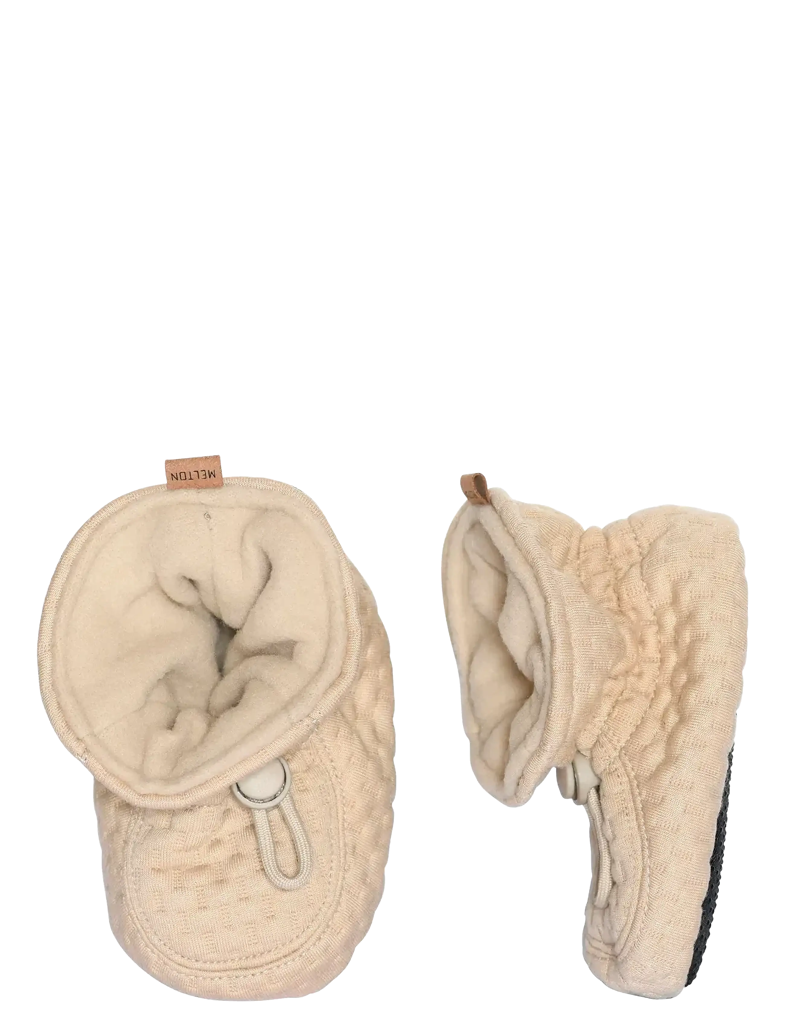 Melton Structure Textile Slippers, Børn, Baby Tekstil Sutsko, Beige, Str: 18/19