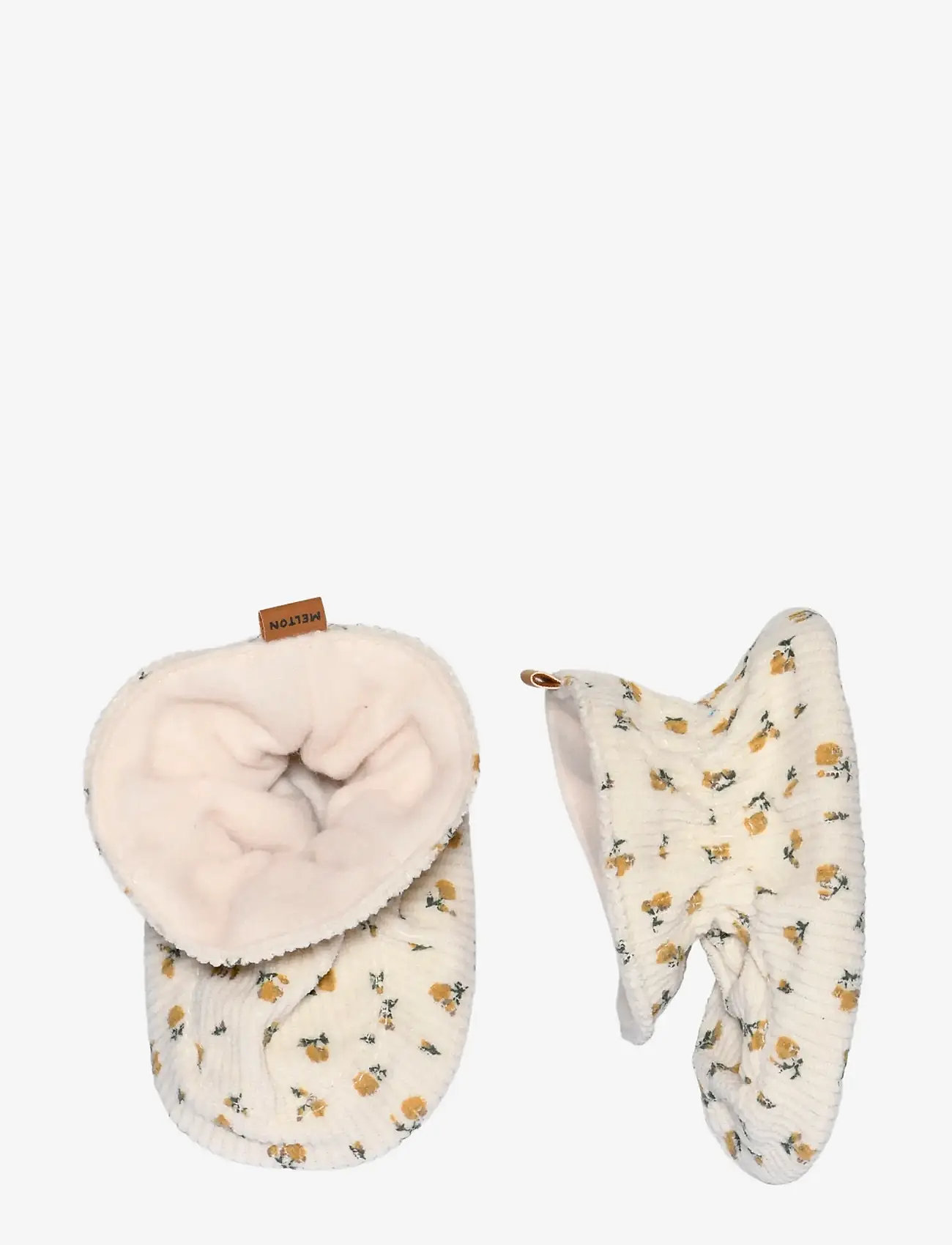 Melton - Floral textile slippers - kingiideed - ecru - 0