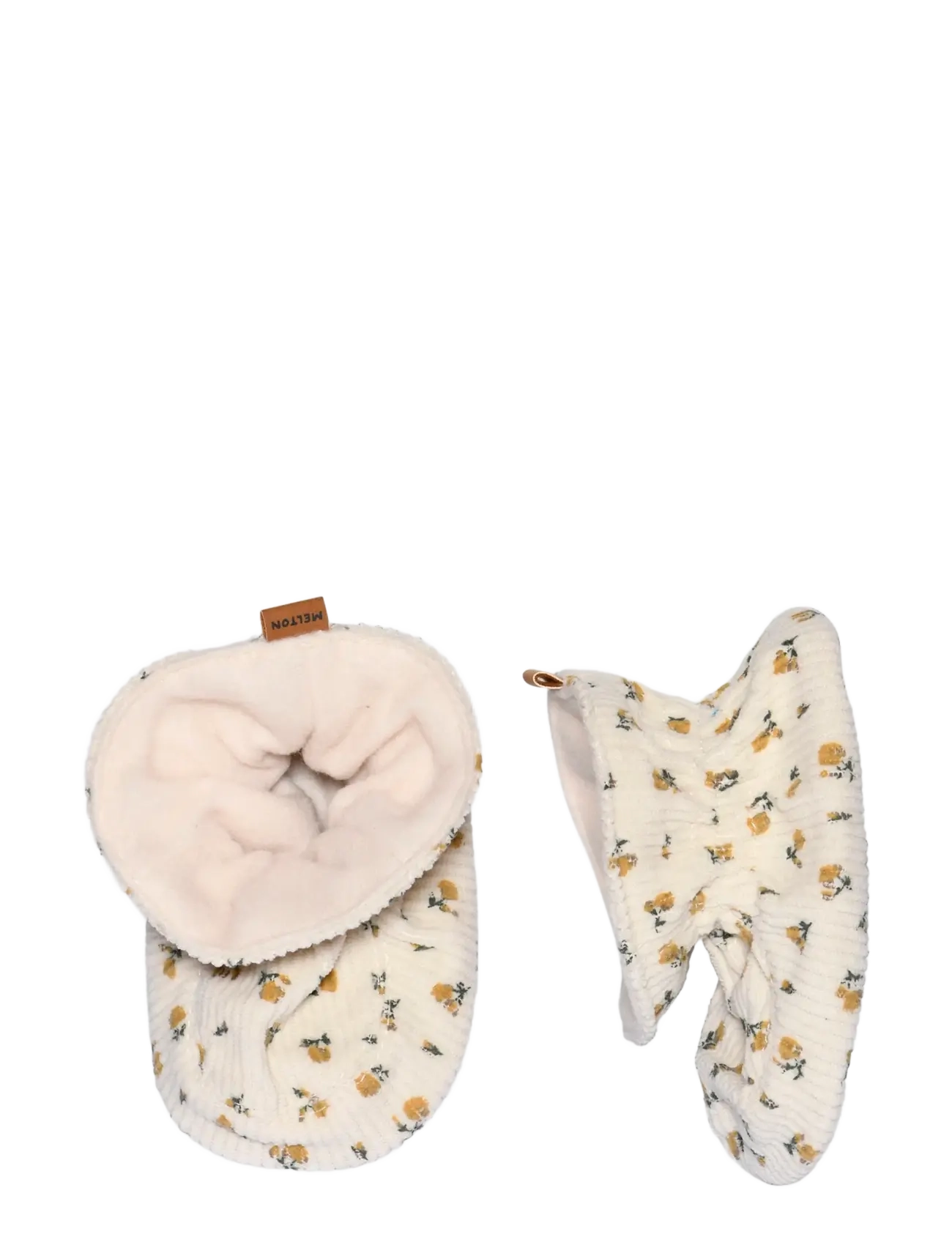 Melton Floral textile slippers - Baby-Schuhe - ECRU / cream