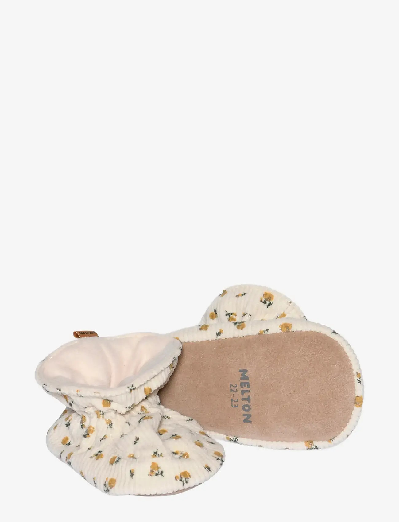 Melton - Floral textile slippers - kingiideed - ecru - 1