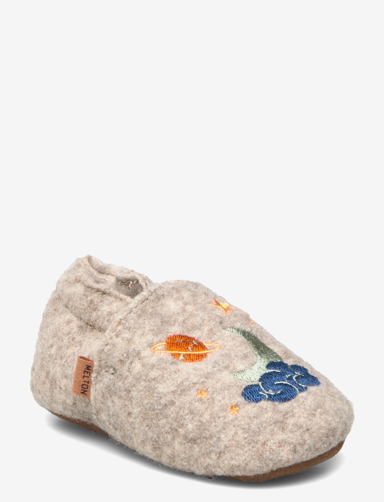 Melton - Universe wool slippers - beige melange - 0