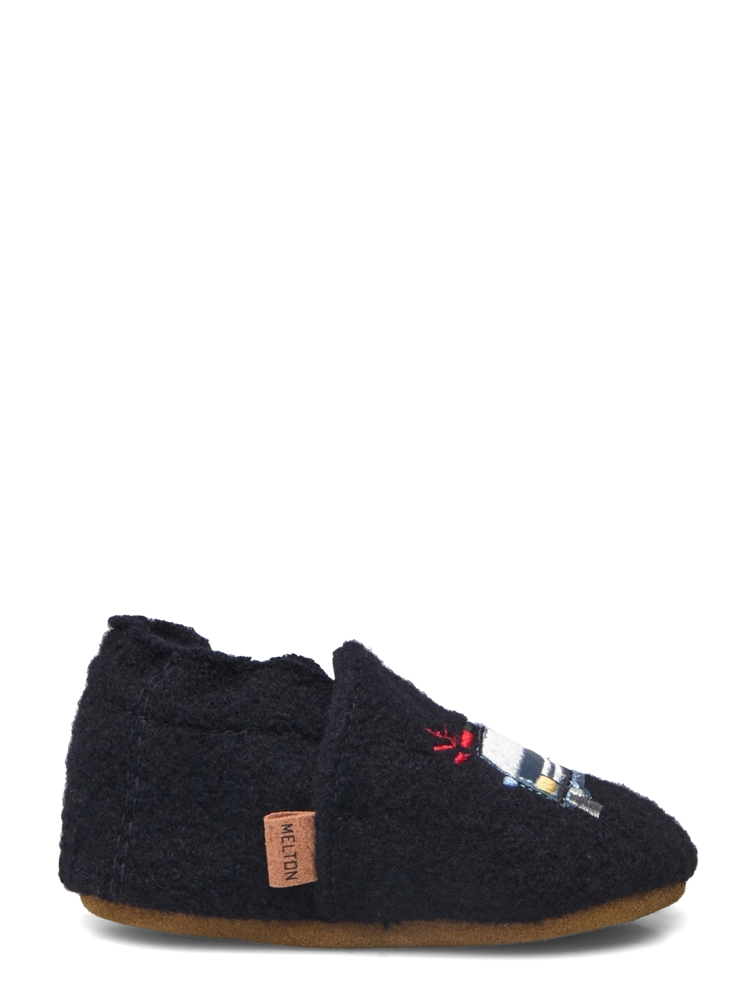 Melton - Policecar wool slippers - marine - 1