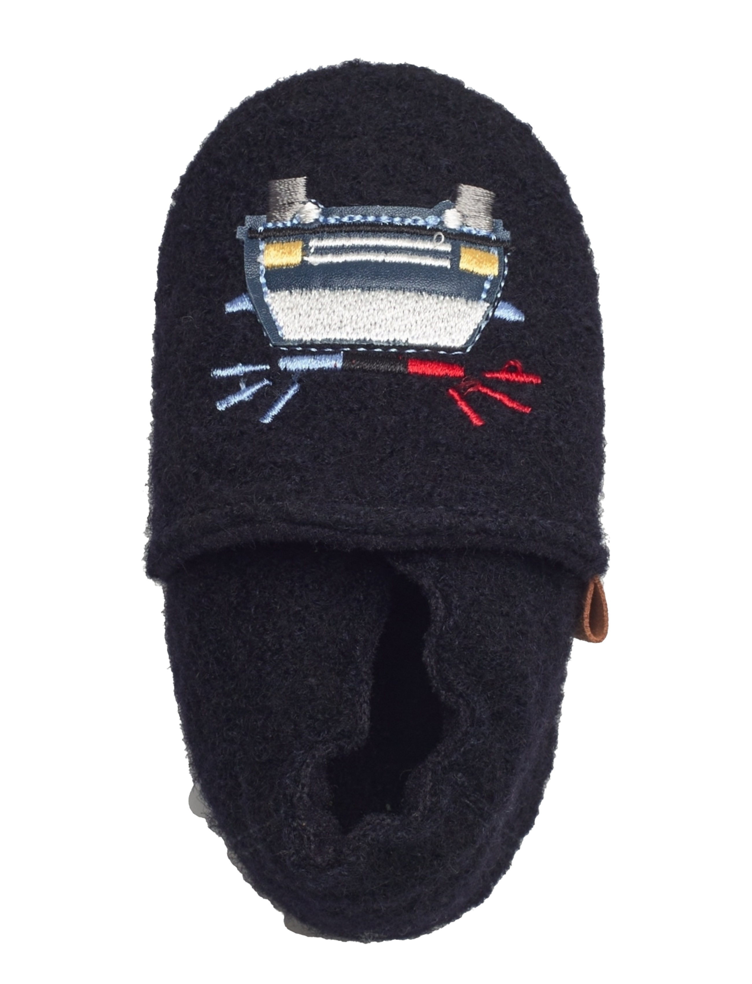 Melton - Policecar wool slippers - marine - 3