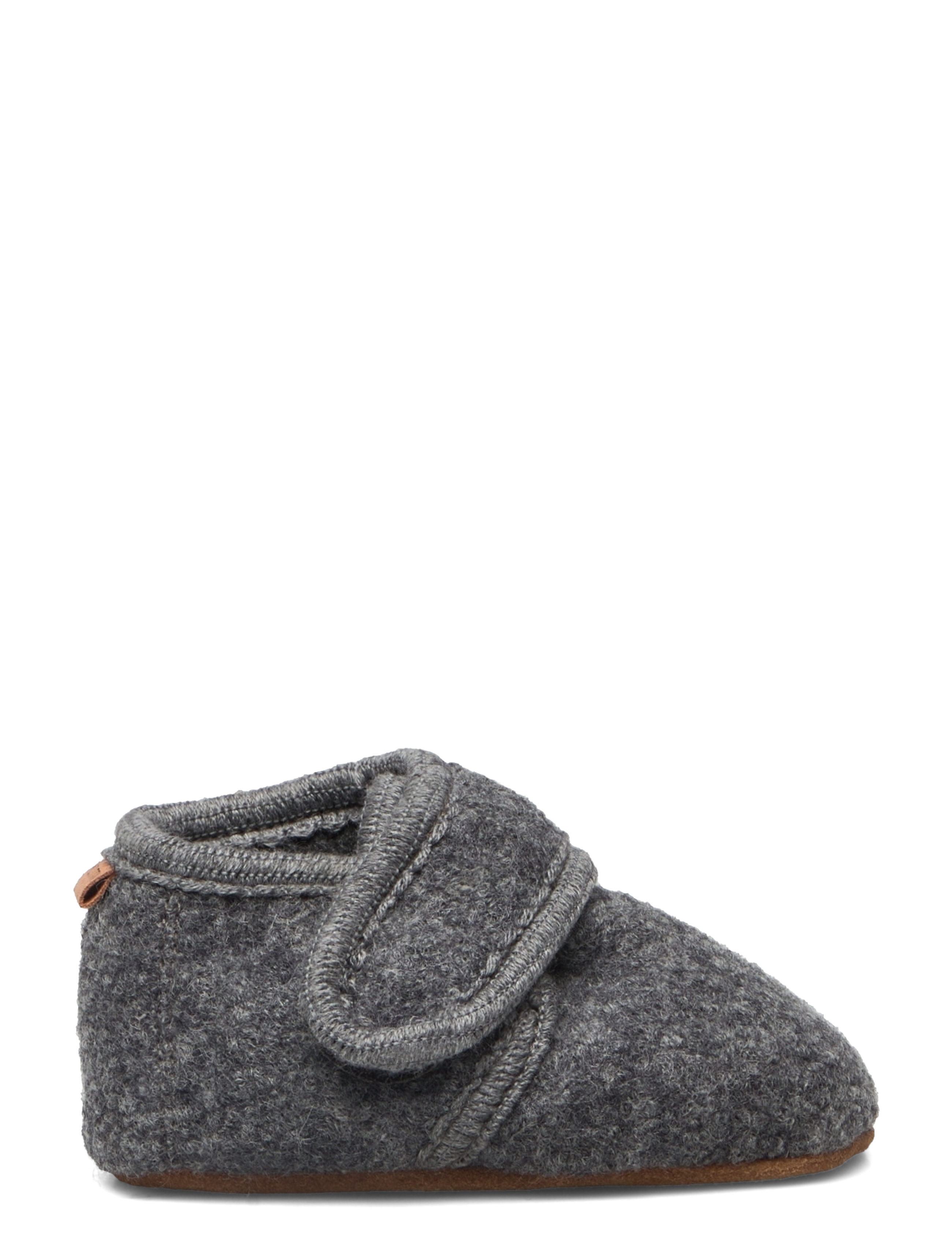Melton - Classic wool slippers - baby booties - antracite - 1
