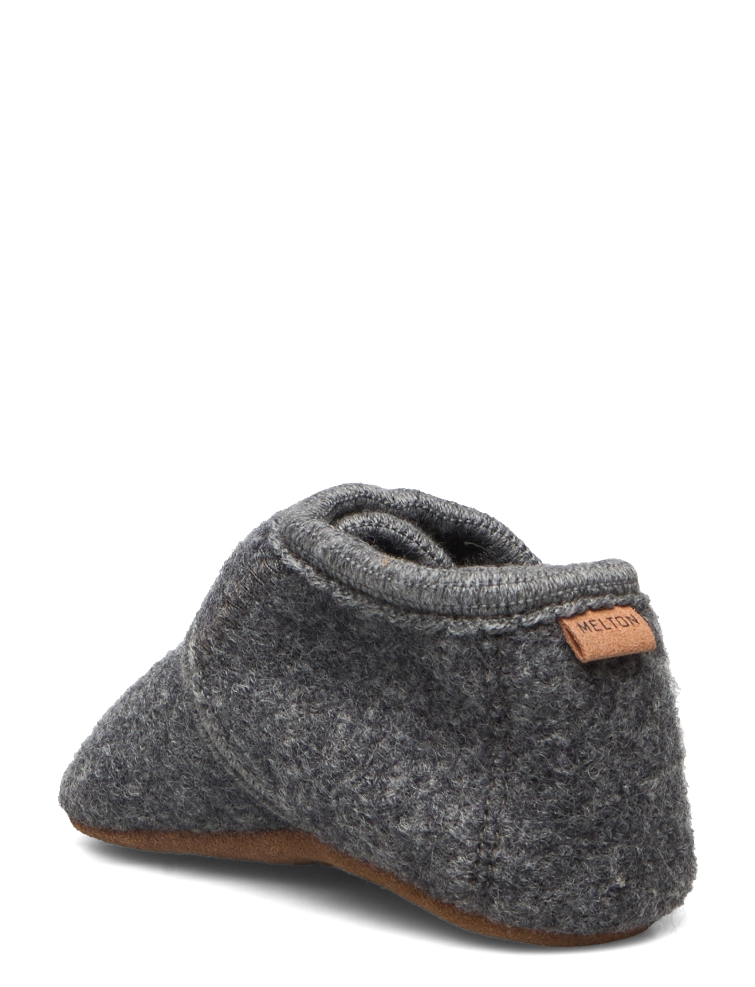 Melton - Classic wool slippers - baby booties - antracite - 2