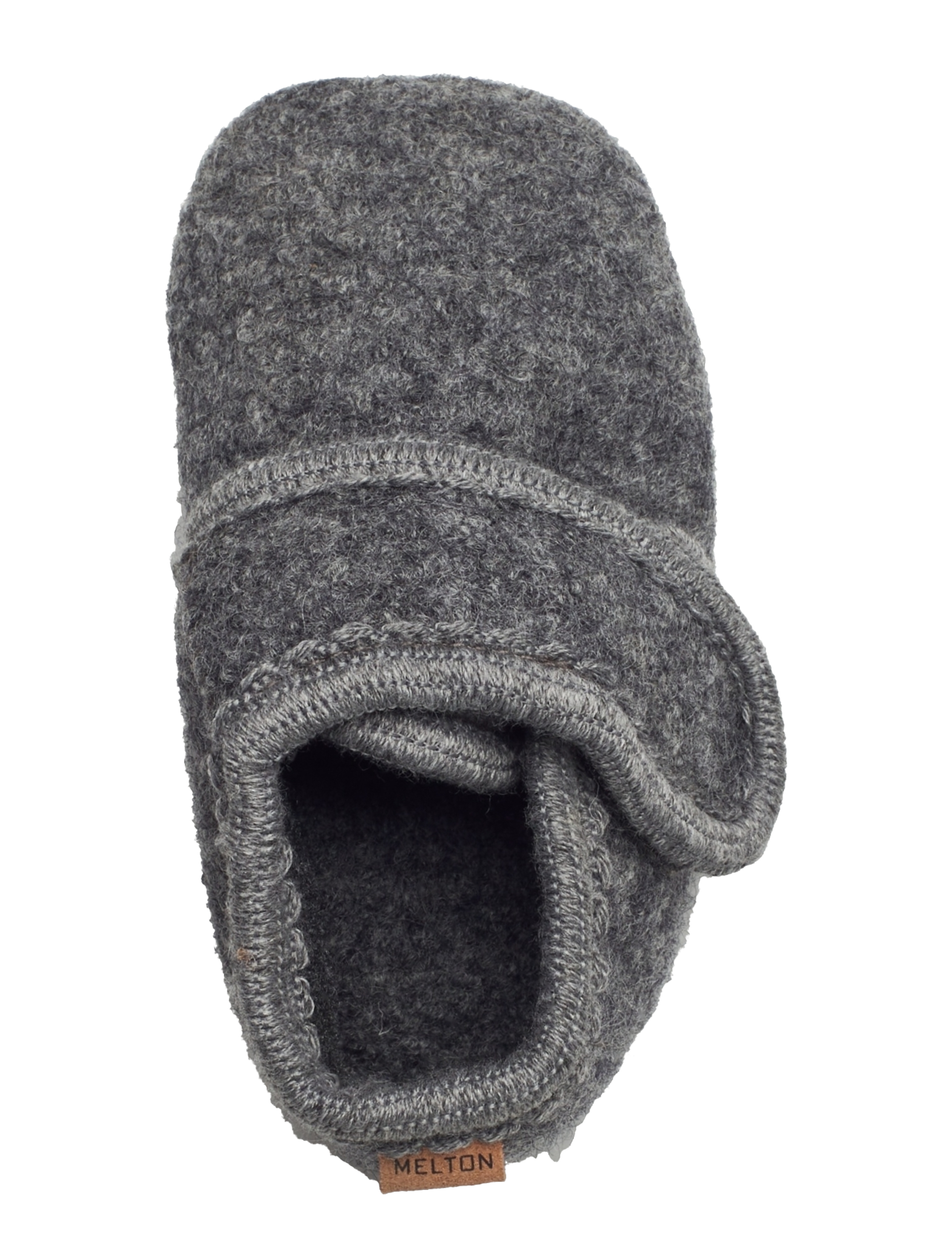 Melton - Classic wool slippers - baby booties - antracite - 3