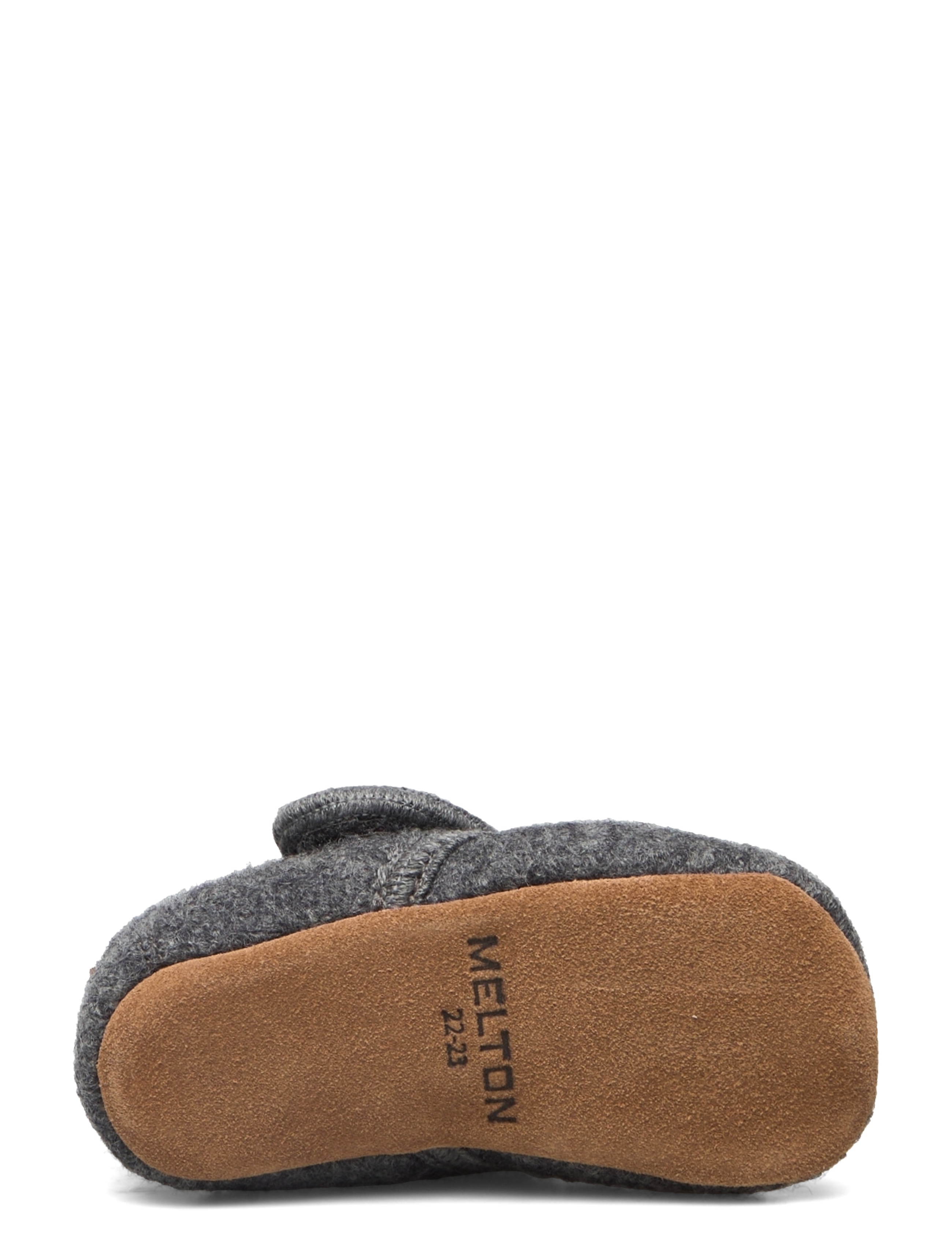 Melton - Classic wool slippers - baby booties - antracite - 4