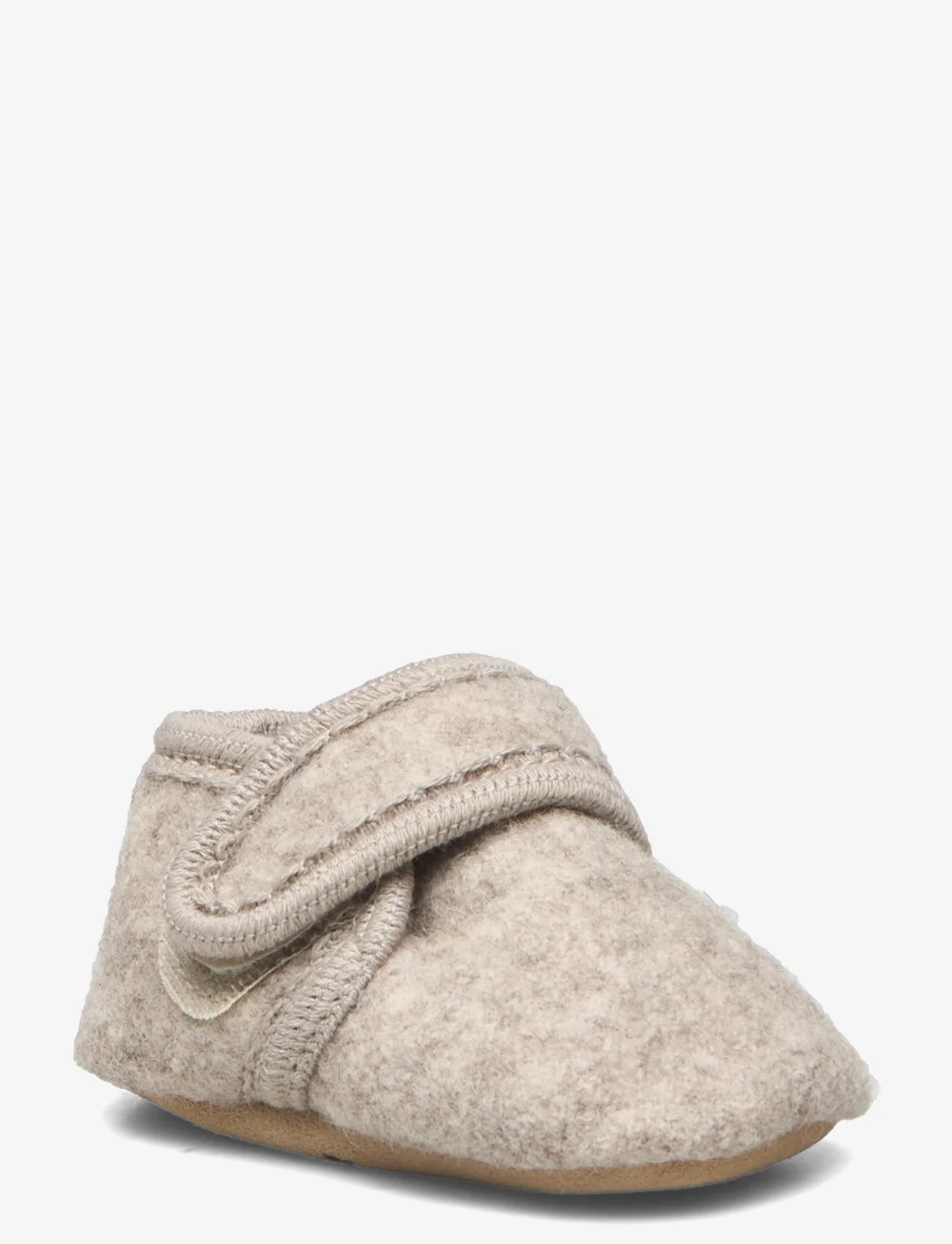 Melton - Classic wool slippers - baby booties - beige melange - 0