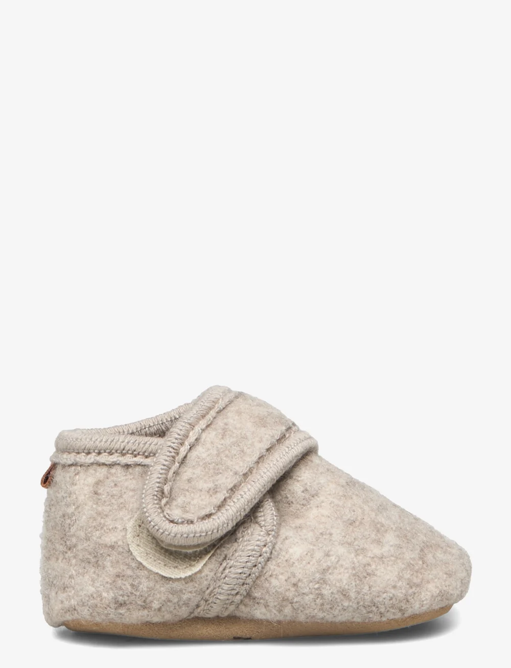 Melton - Classic wool slippers - baby booties - beige melange - 1
