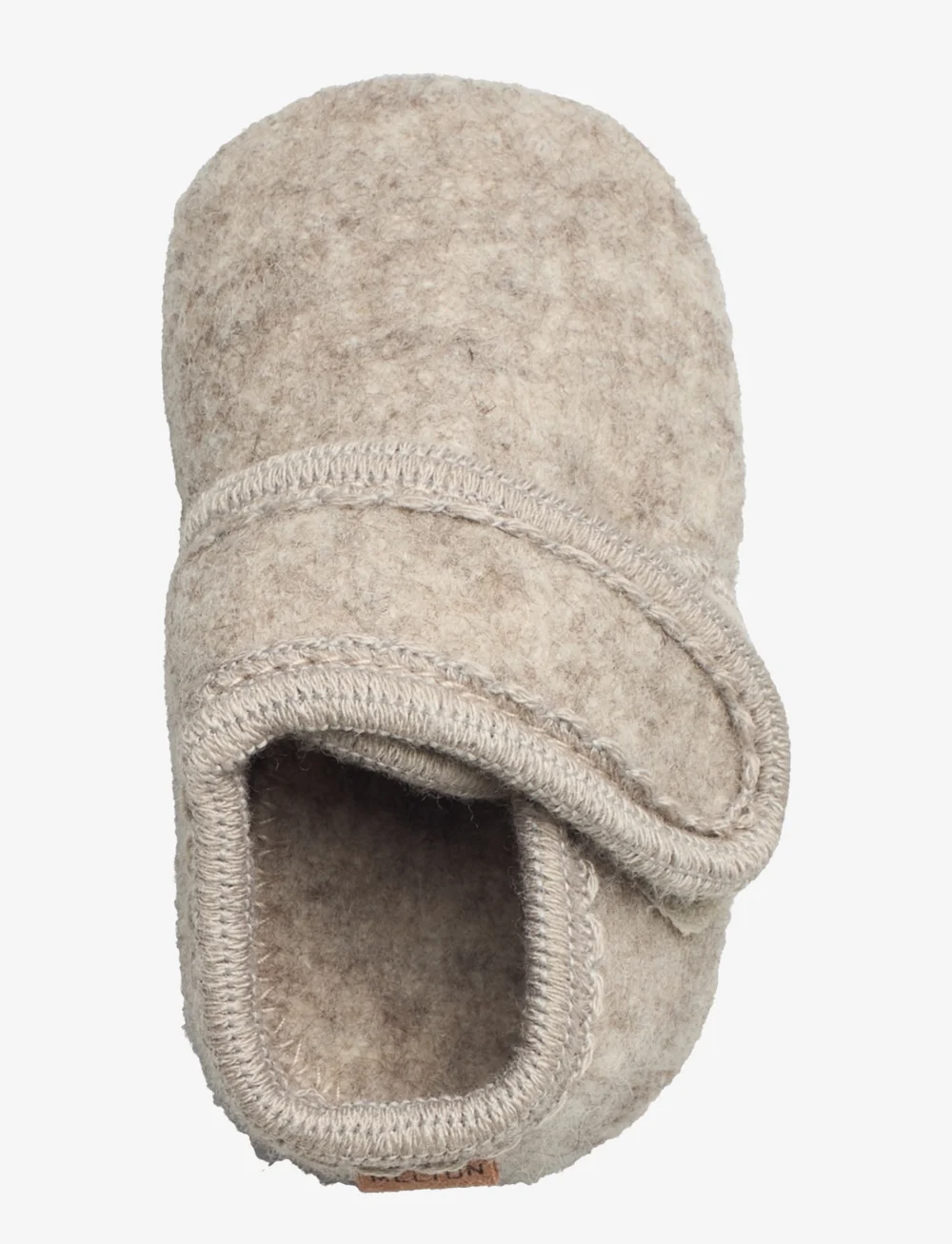 Melton - Classic wool slippers - baby booties - beige melange - 3