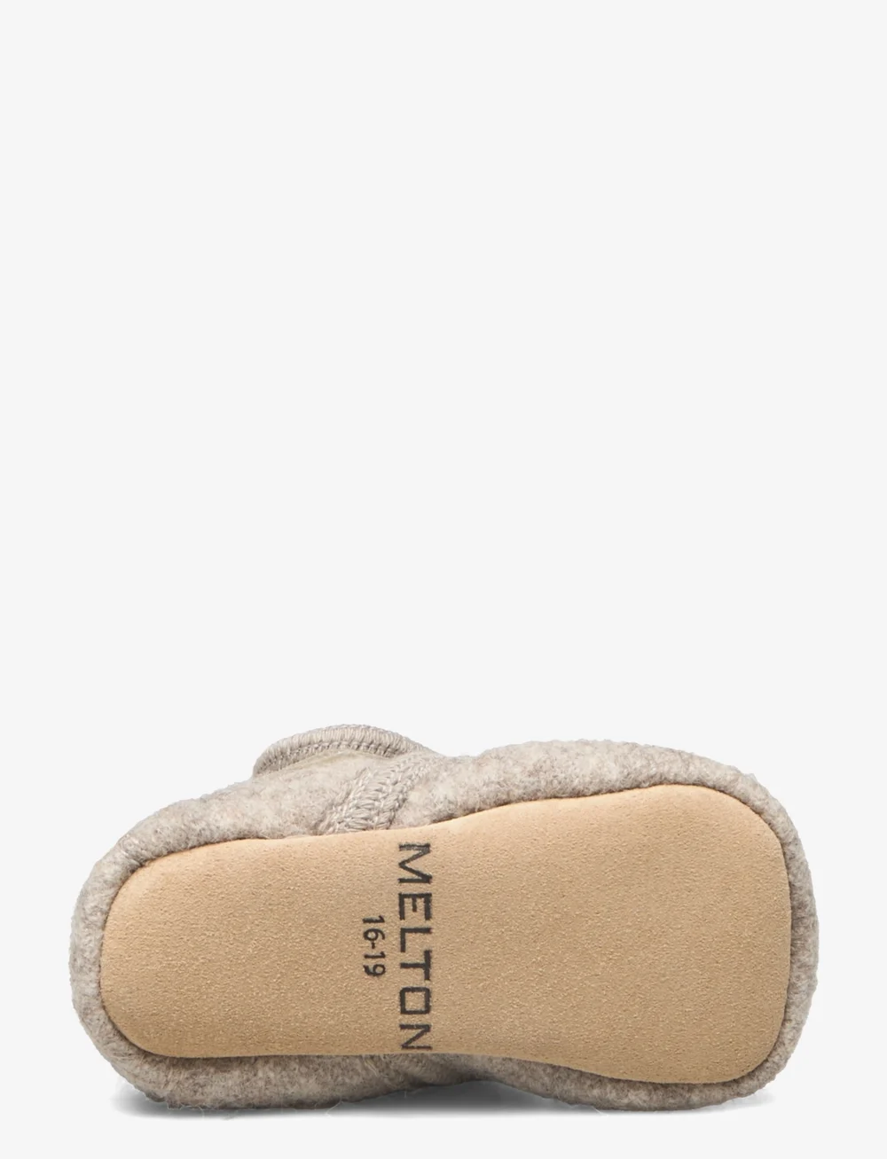 Melton - Classic wool slippers - baby booties - beige melange - 4