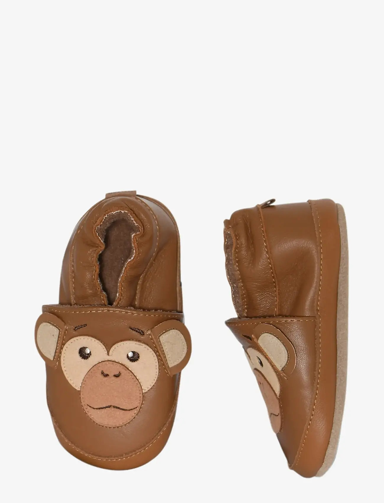 Melton - Monkey leather slippers - kingiideed - cognac - 0