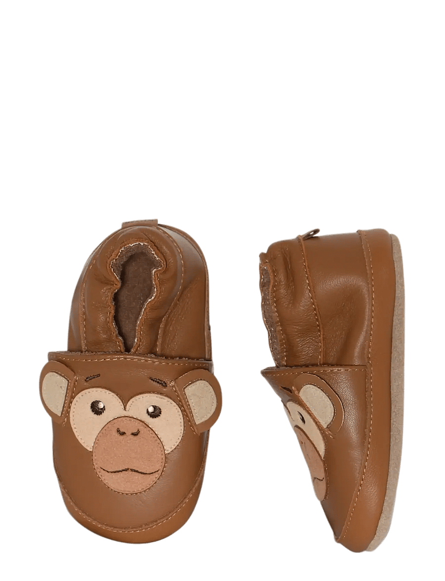Melton - Monkey leather slippers - gift ideas - cognac - 0