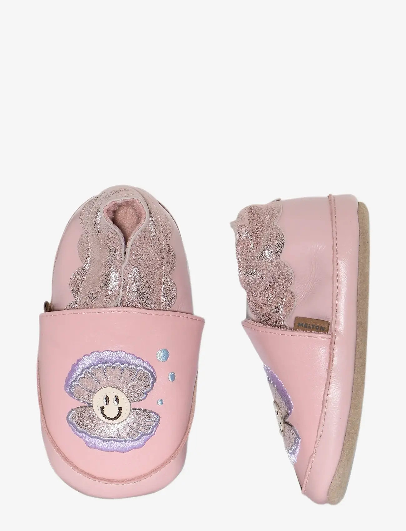 Melton - Shell leather slippers - baby tossor - rose grey - 0