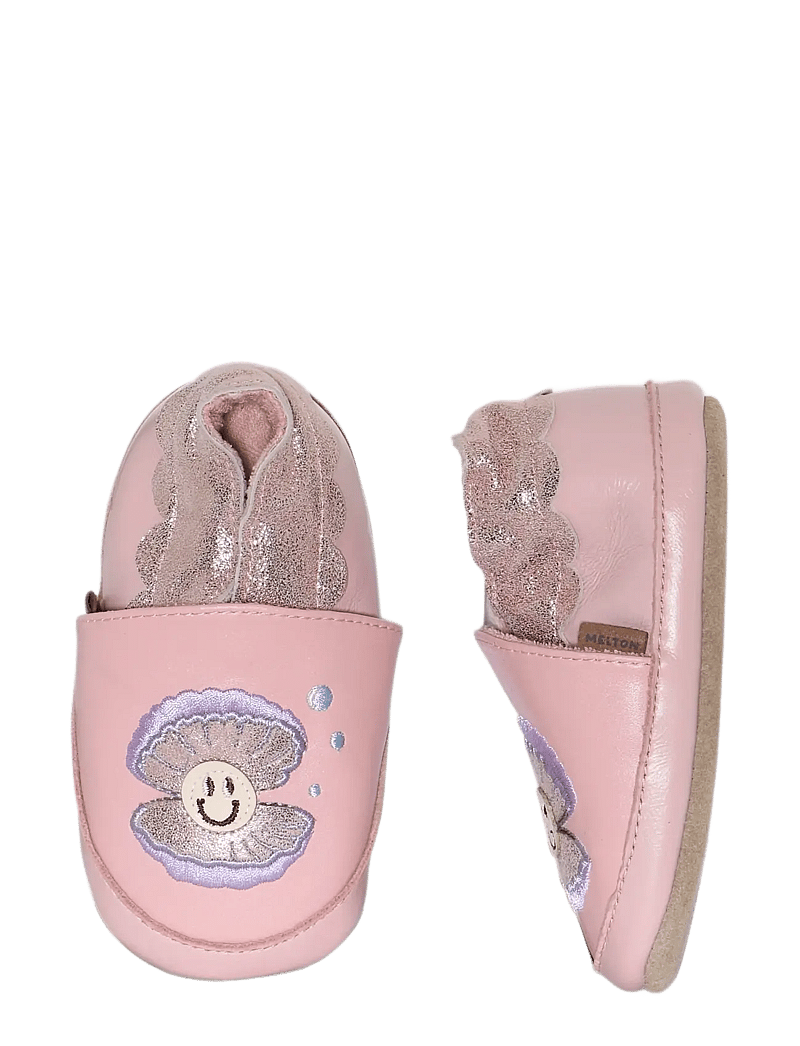 Melton - Shell leather slippers - baby tossor - rose grey - 0