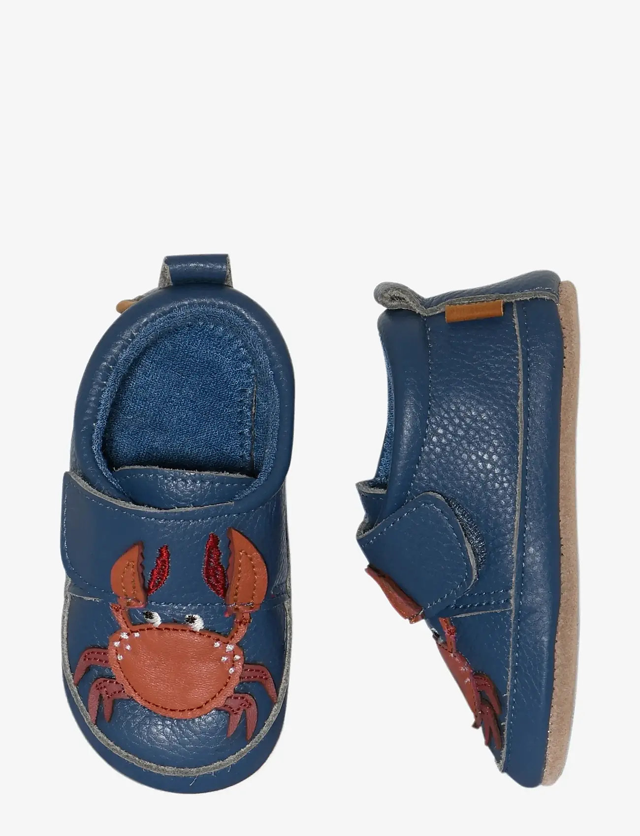 Melton - Crabbie leather slippers - slippers - blue shadow - 0