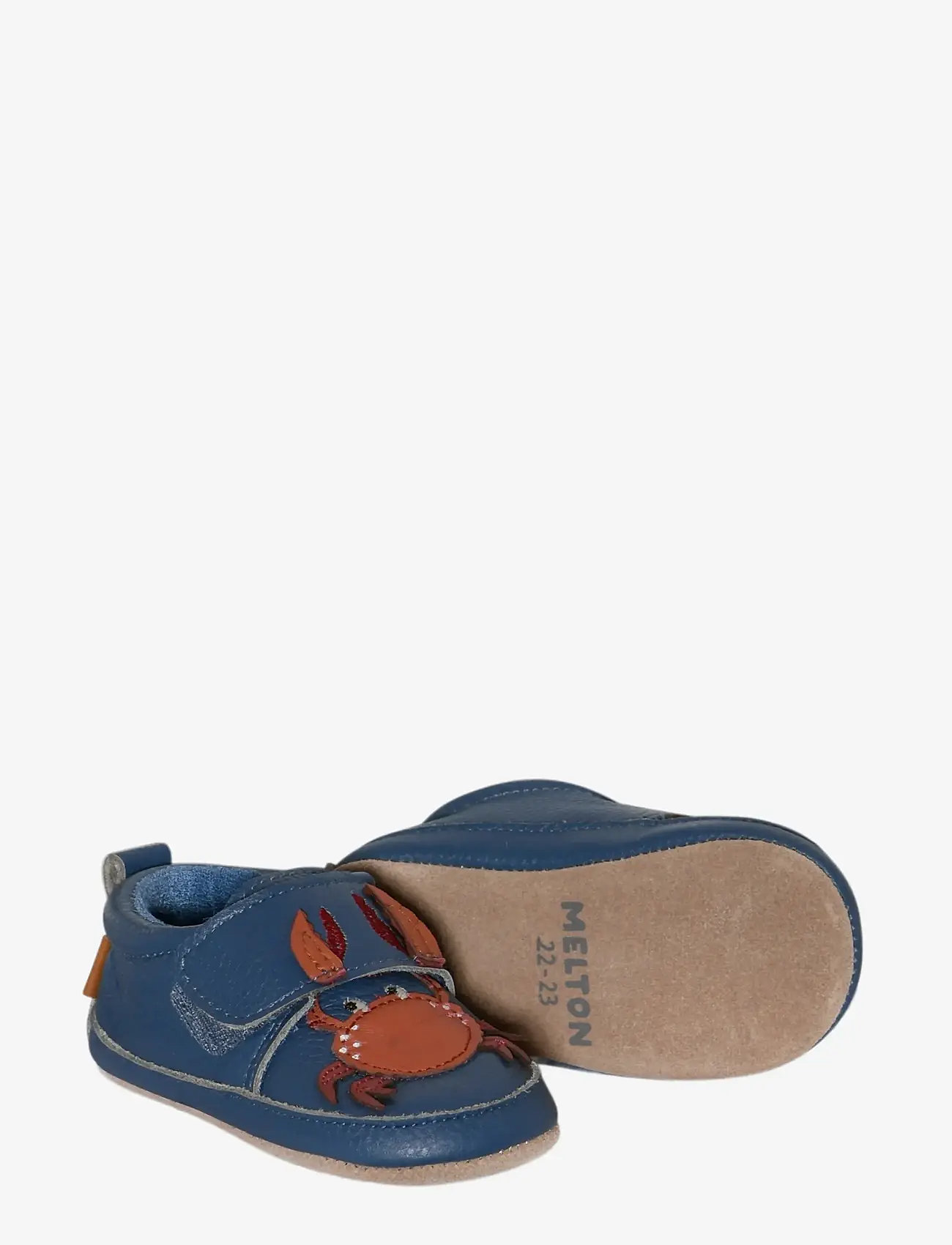 Melton - Crabbie leather slippers - slippers - blue shadow - 1