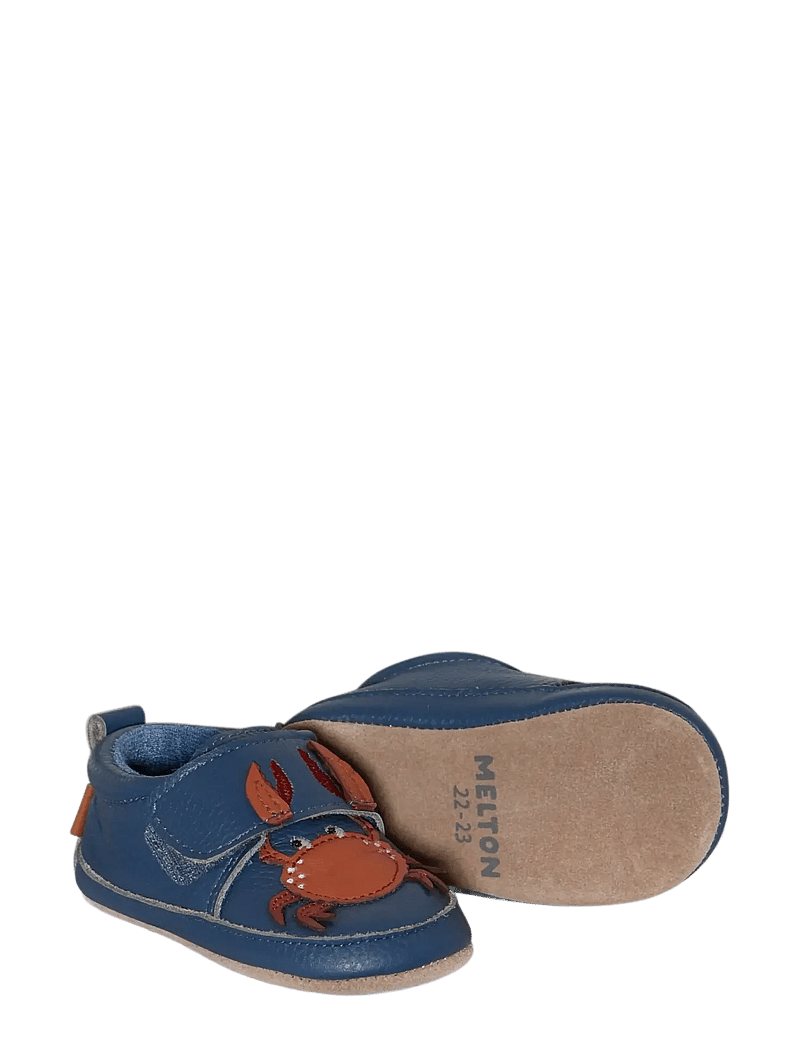 Melton - Crabbie leather slippers - slippers - blue shadow - 1