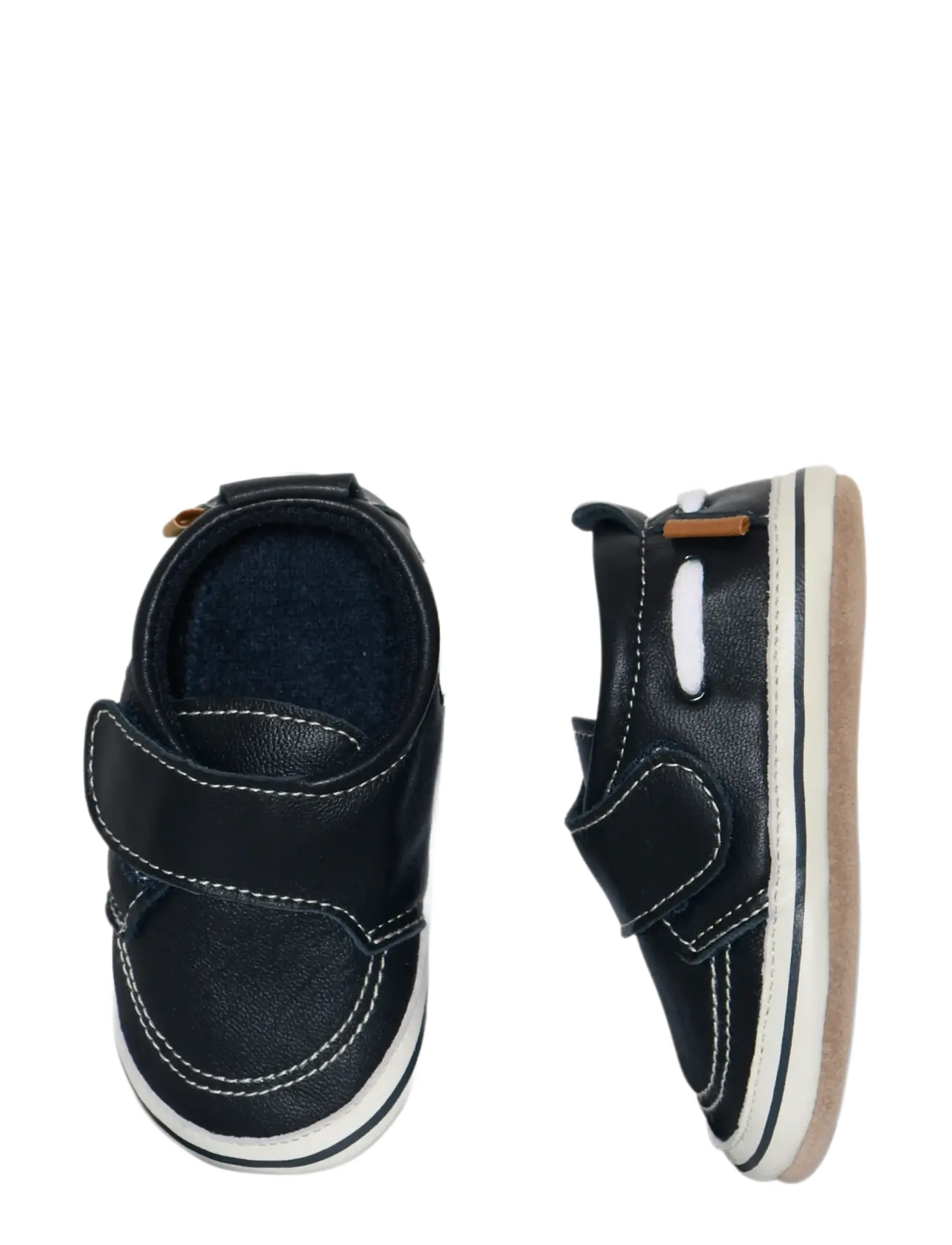 Melton Sailor Leather Slippers, Børn, Baby Sutsko, Navy, Str: 23/24