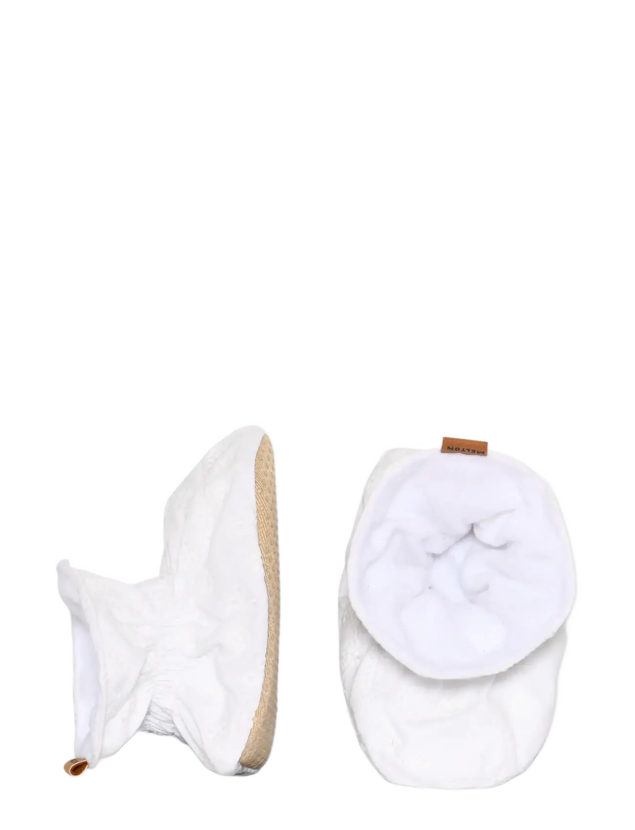 Melton Lace textile slippers - Baby-Schuhe - WHITE / white