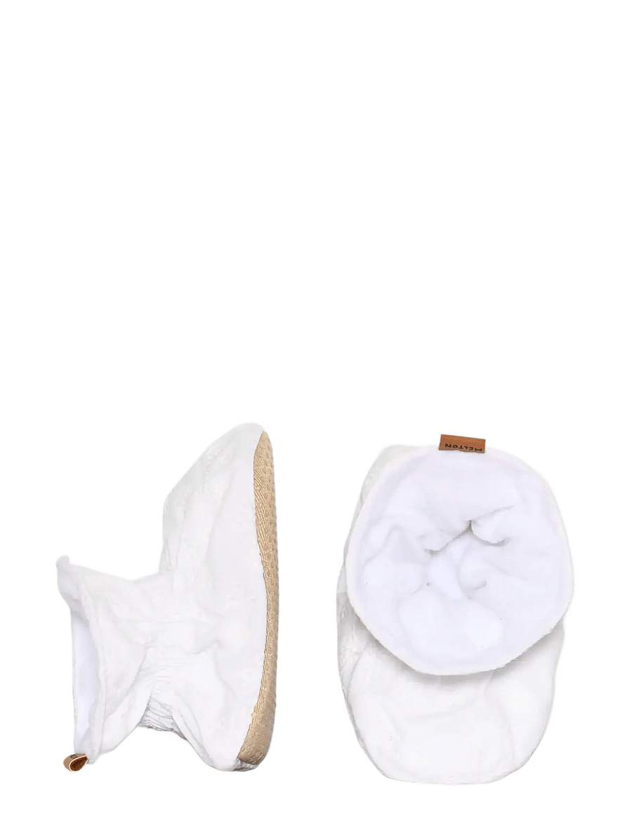 Melton - Lace textile slippers - idejas dāvanām - white - 0