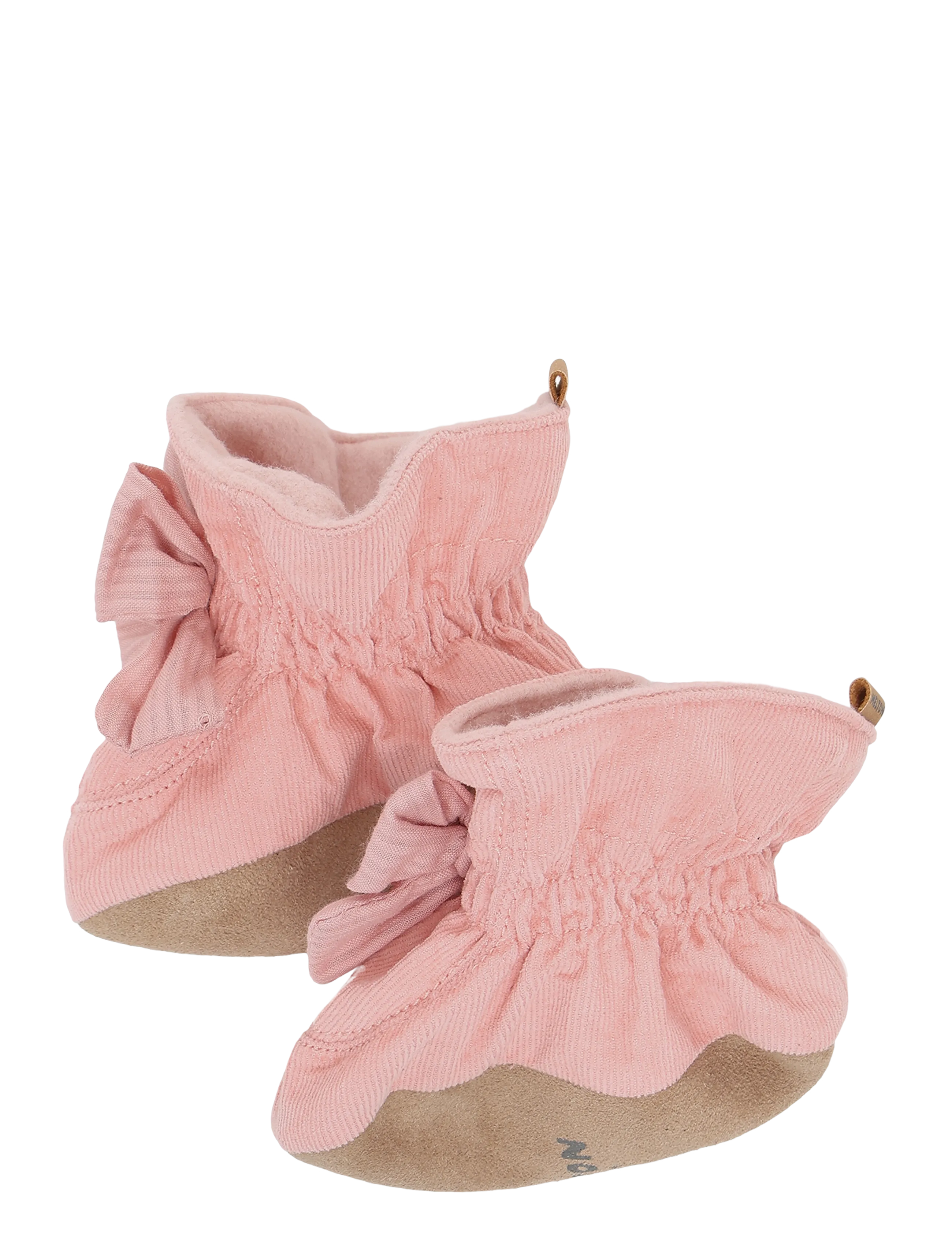 Melton Bow textile slippers - Baby 16-22 - ROSE DAWN / pink/rose