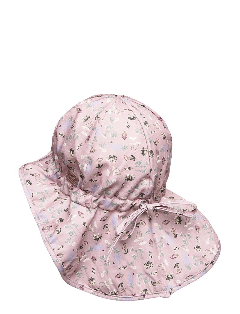 Melton - Hat w/neck & ties w/print - päikesemütsid - alt rosa flowers - 1