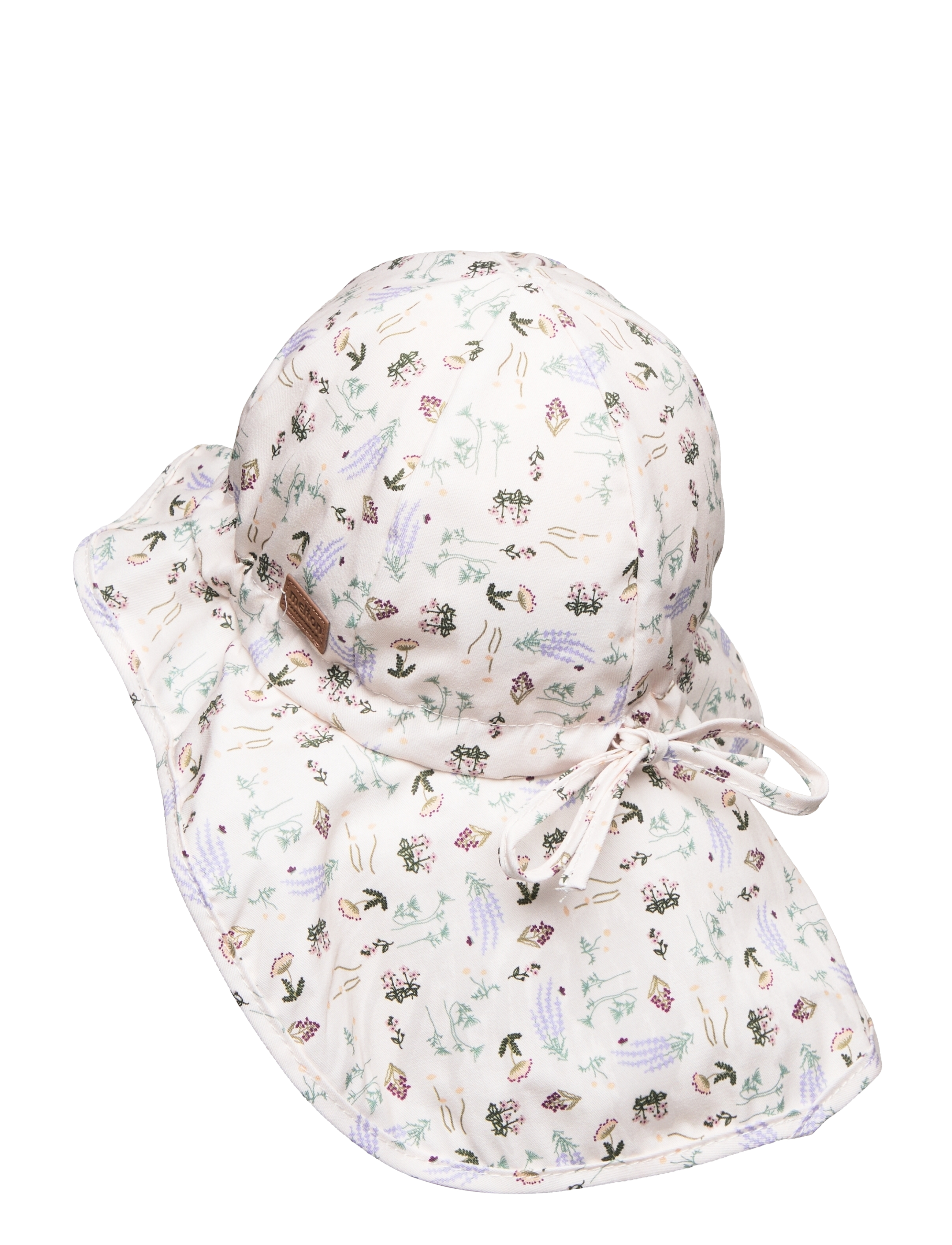 Melton - Hat w/neck & ties w/print - off white - 1