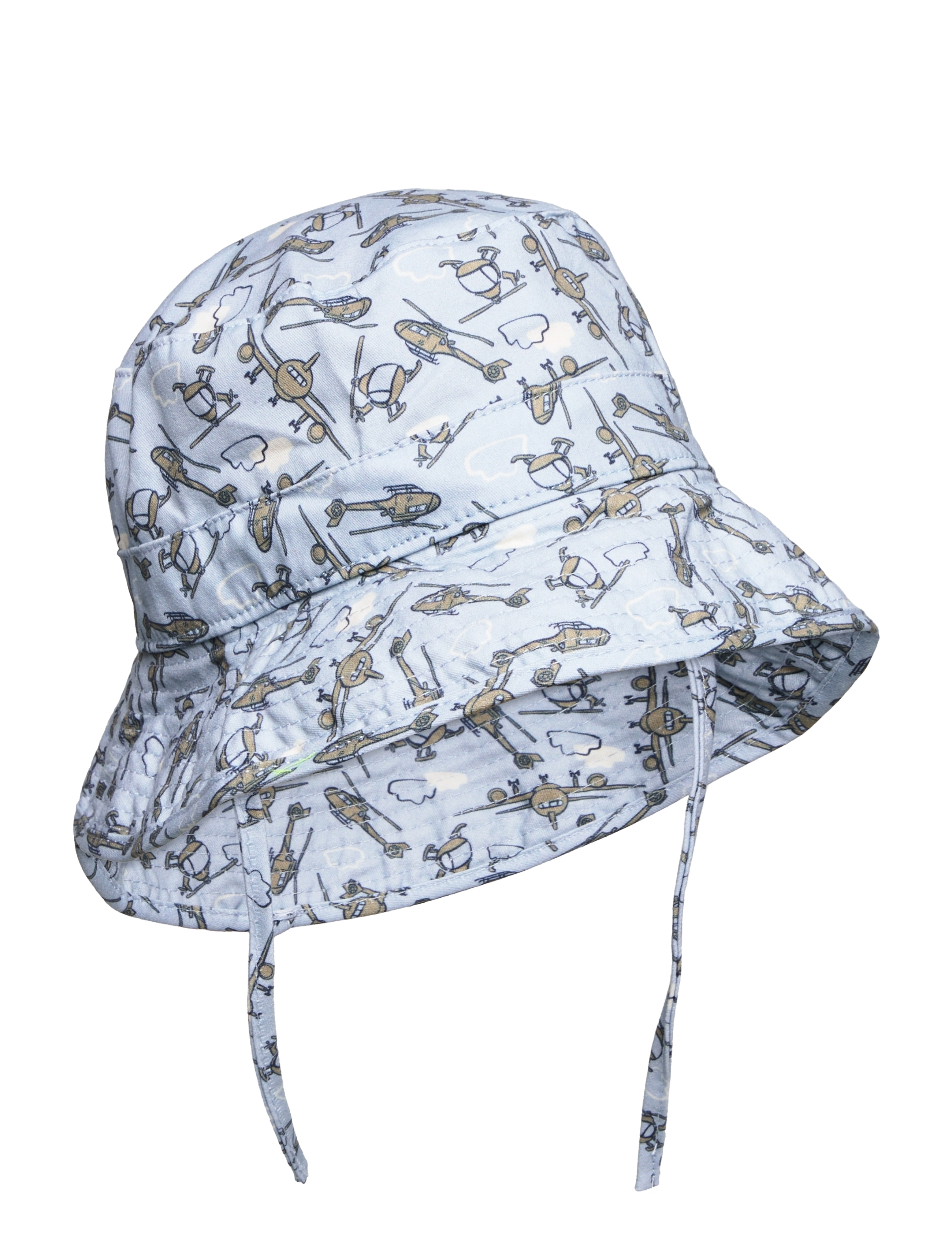 Melton Bucket Hat W/Print, 55, Hats, Blau - Kinder