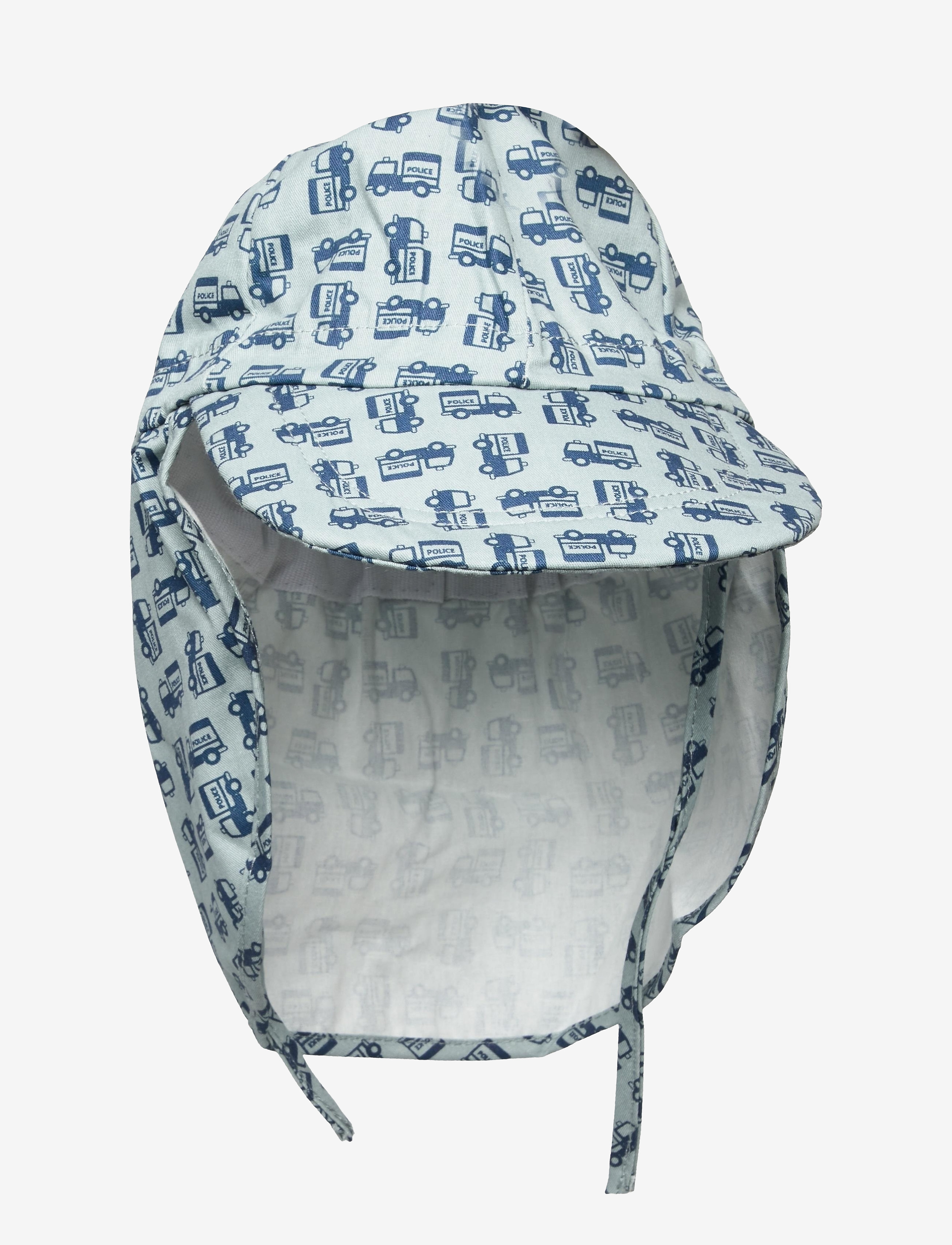 Melton - Cap w/neck & tie w/print - solhattar - blue - 1