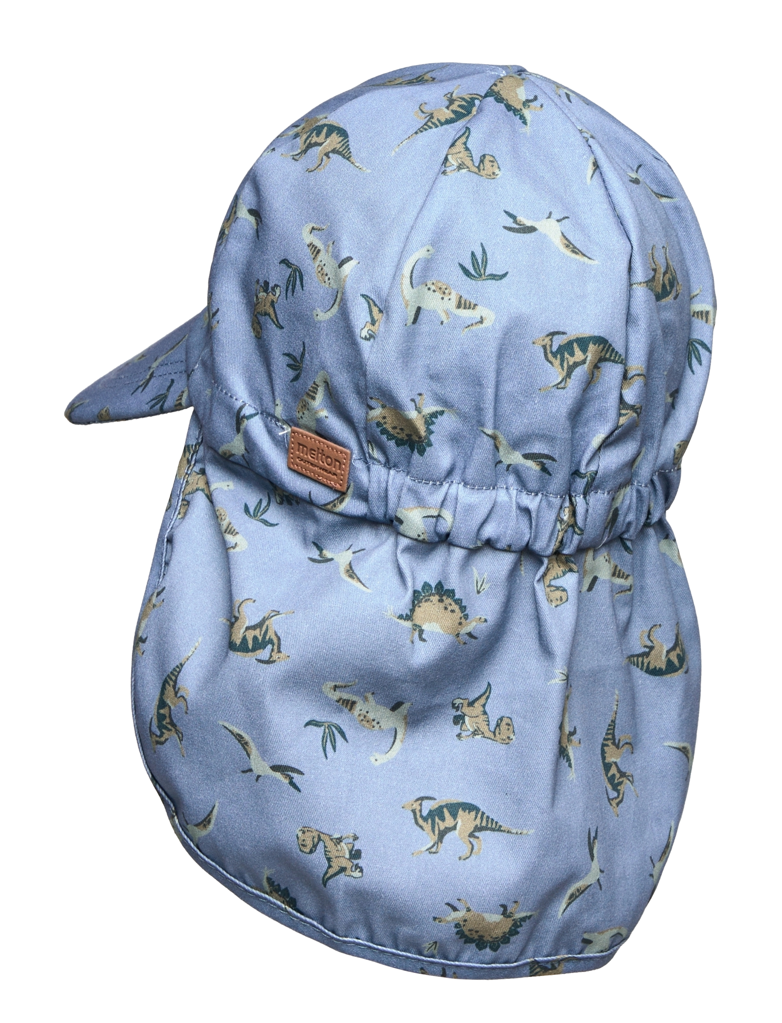 Melton - Cap w/neck & tie w/print - accessories - faded denim - 1