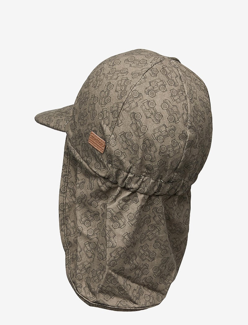 Melton - Cap w/neck & tie w/print - päikesemütsid - green - 1