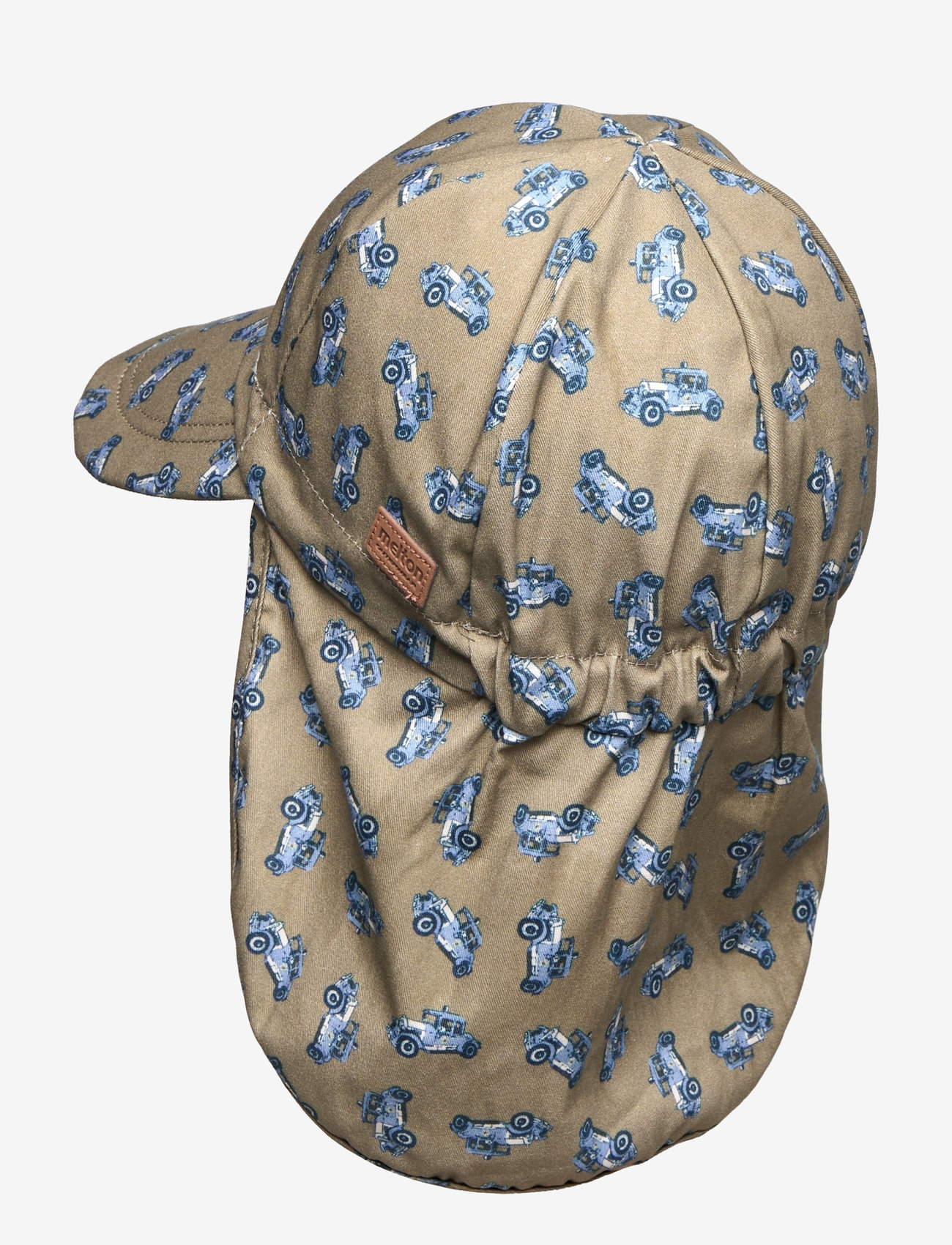 Melton - Cap w/neck & tie w/print - sun hats - safari green cars - 1